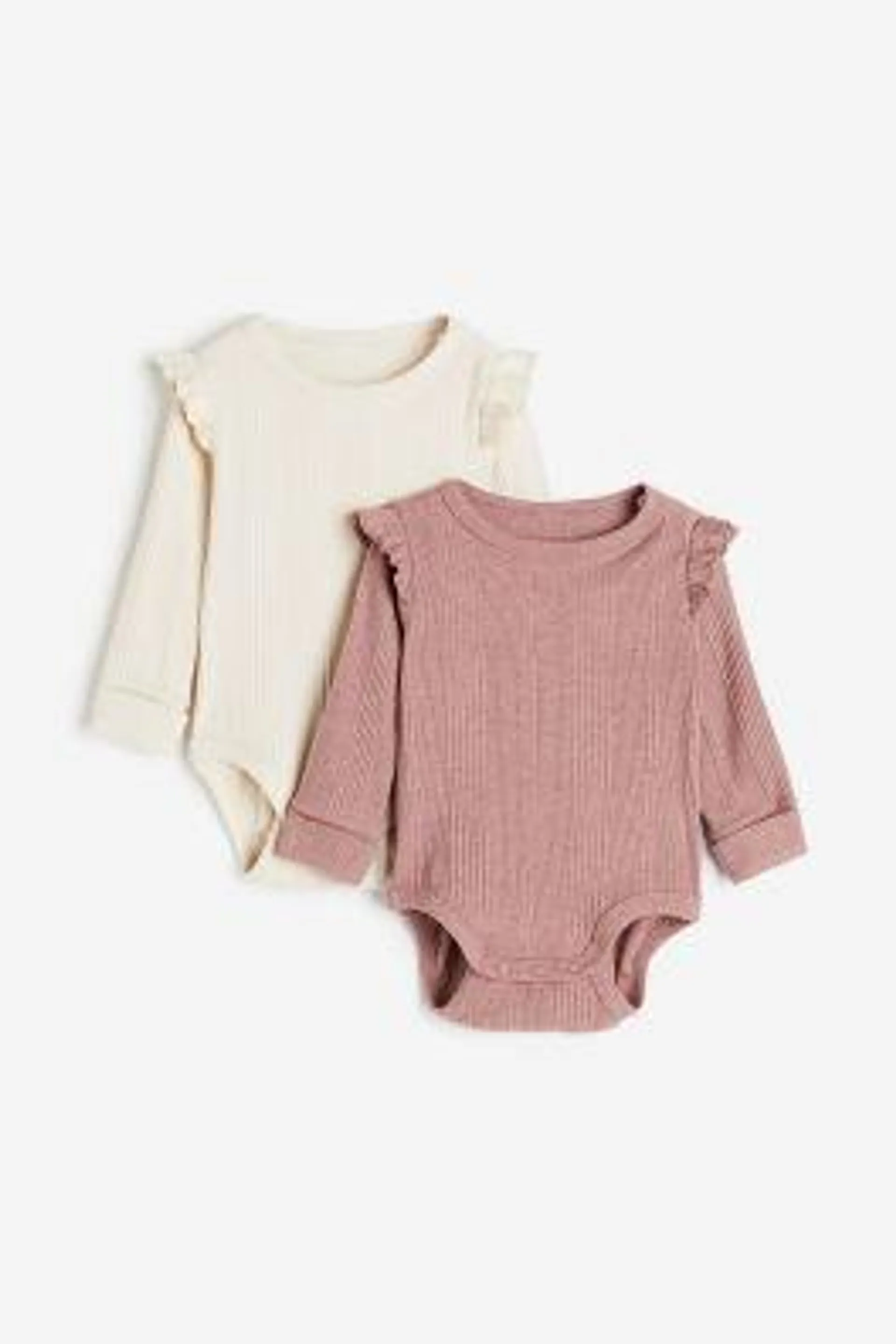 2-pack Adjustable Fit Long Sleeve Bodysuits