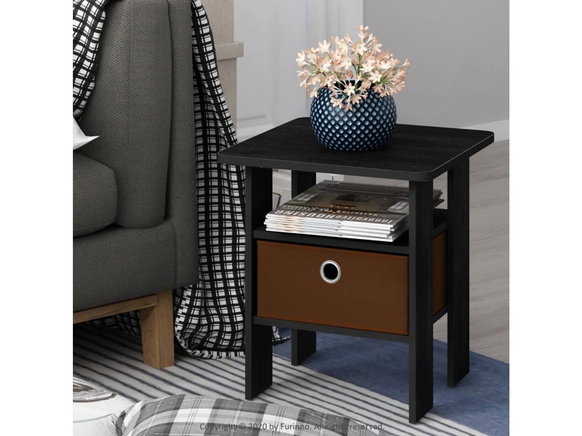 Andrey End Table with Bin Drawer