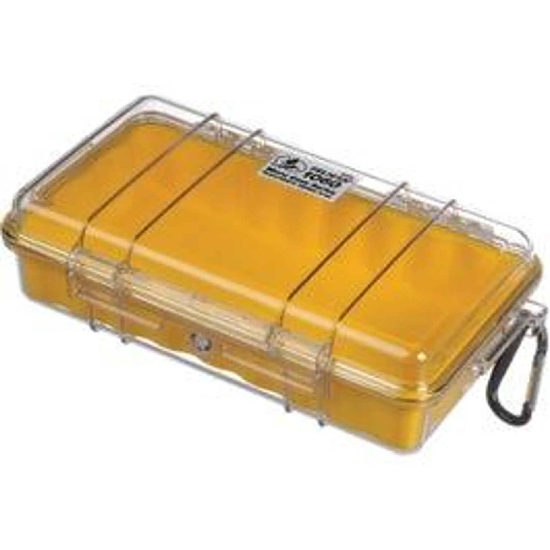 Pelican 1060 Micro Clear Case with Yellow Liner