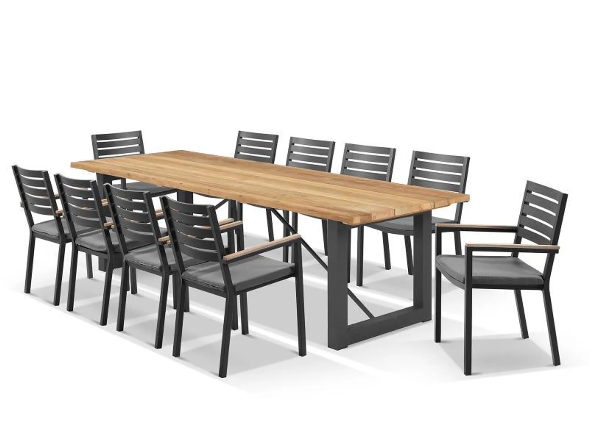 Laguna Table with Astra Chairs 11pc Outdoor Dining Setting