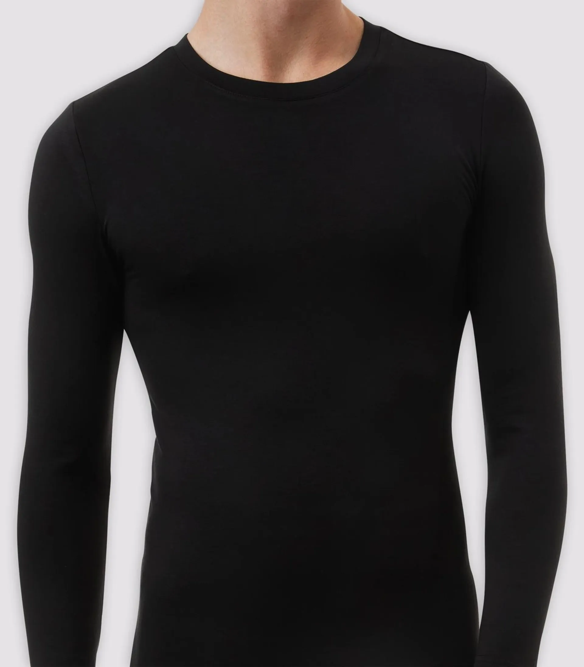 Underworks Heat BodsTM Men's Heat Retention Thermal Long Sleeve - Black