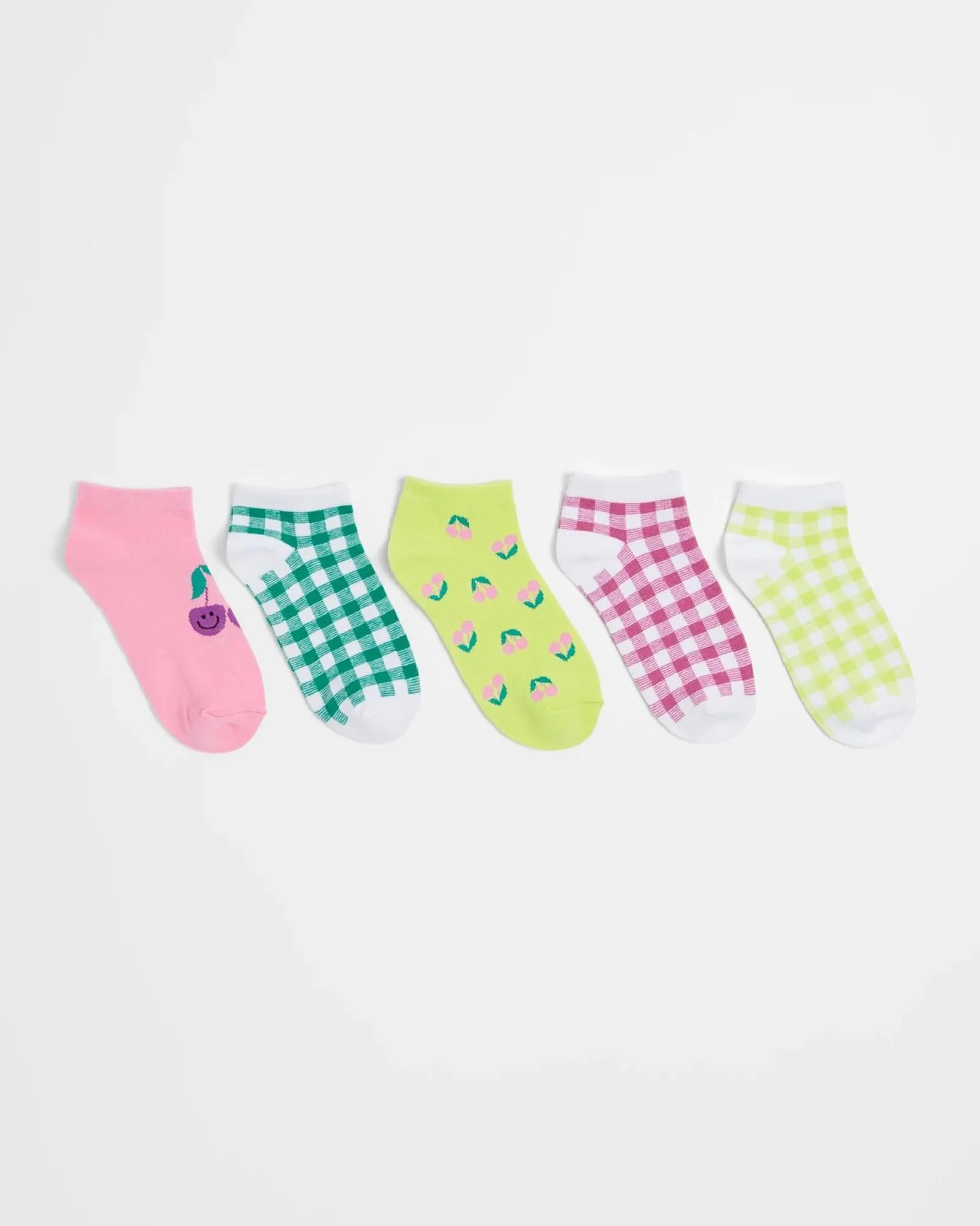 Kids Fruit Print Low Cut Socks - Maxx - 5 Pack