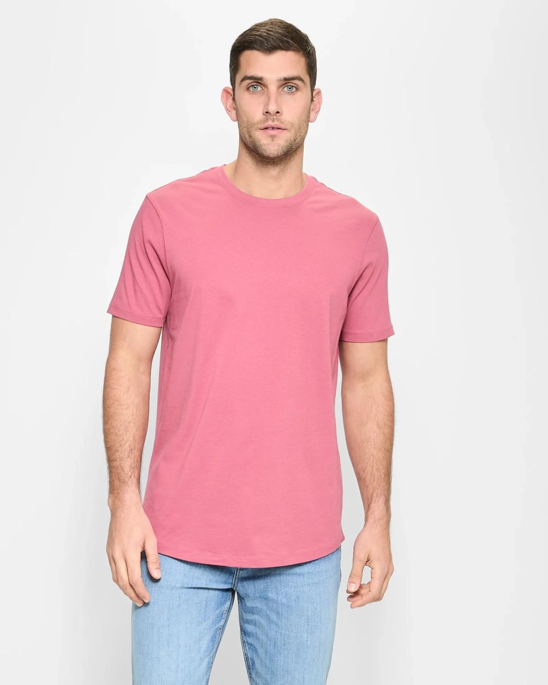 Australian Cotton Curved Hem T-Shirt