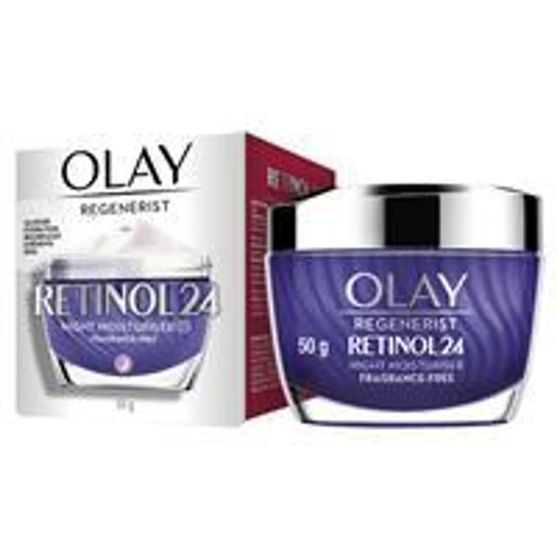 Olay Regenerist Retinol 24 Night Face Cream Moisturiser Fragrance Free 50g