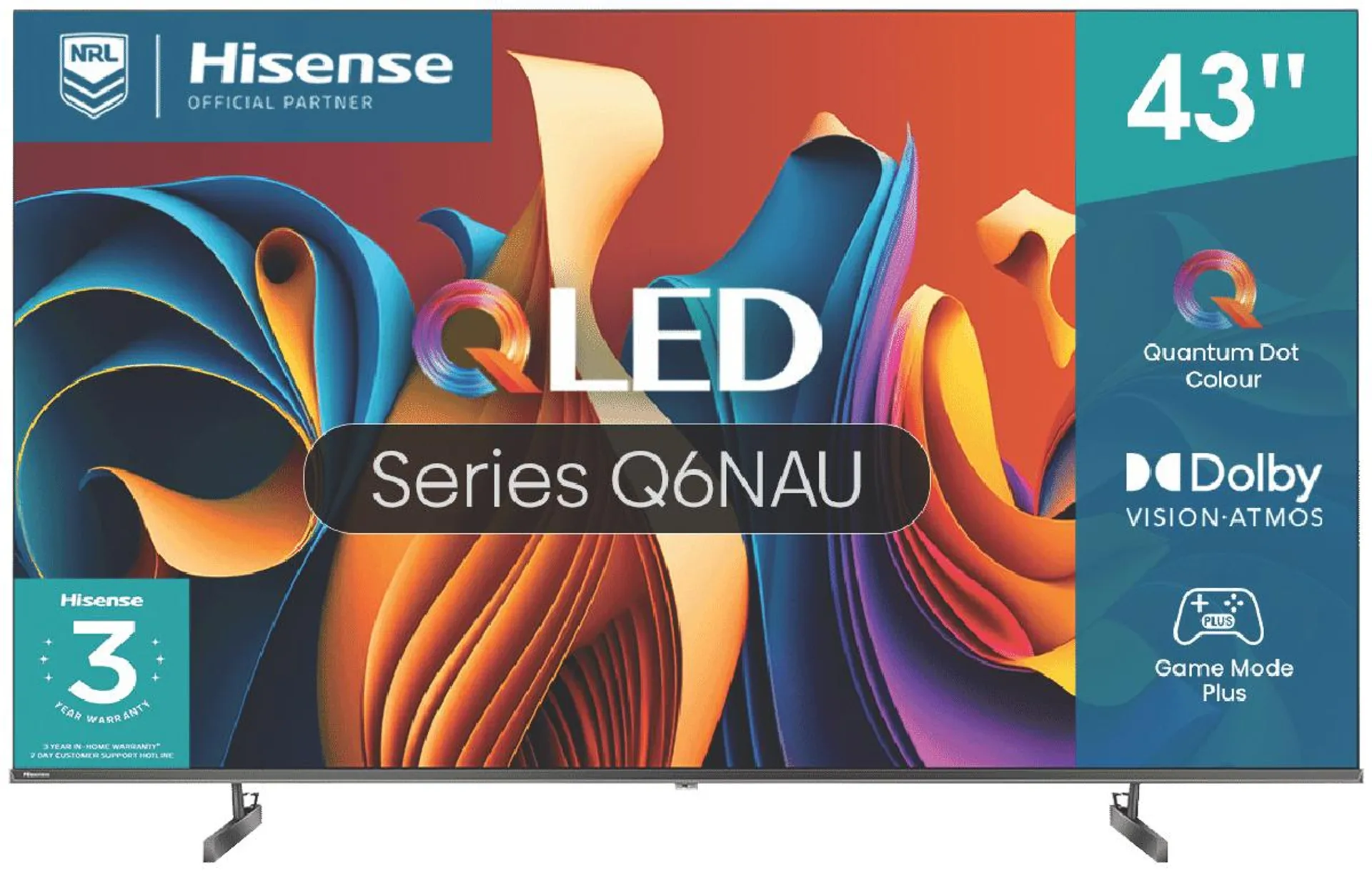 Hisense 43" Q6NAU 4K QLED Smart TV 24