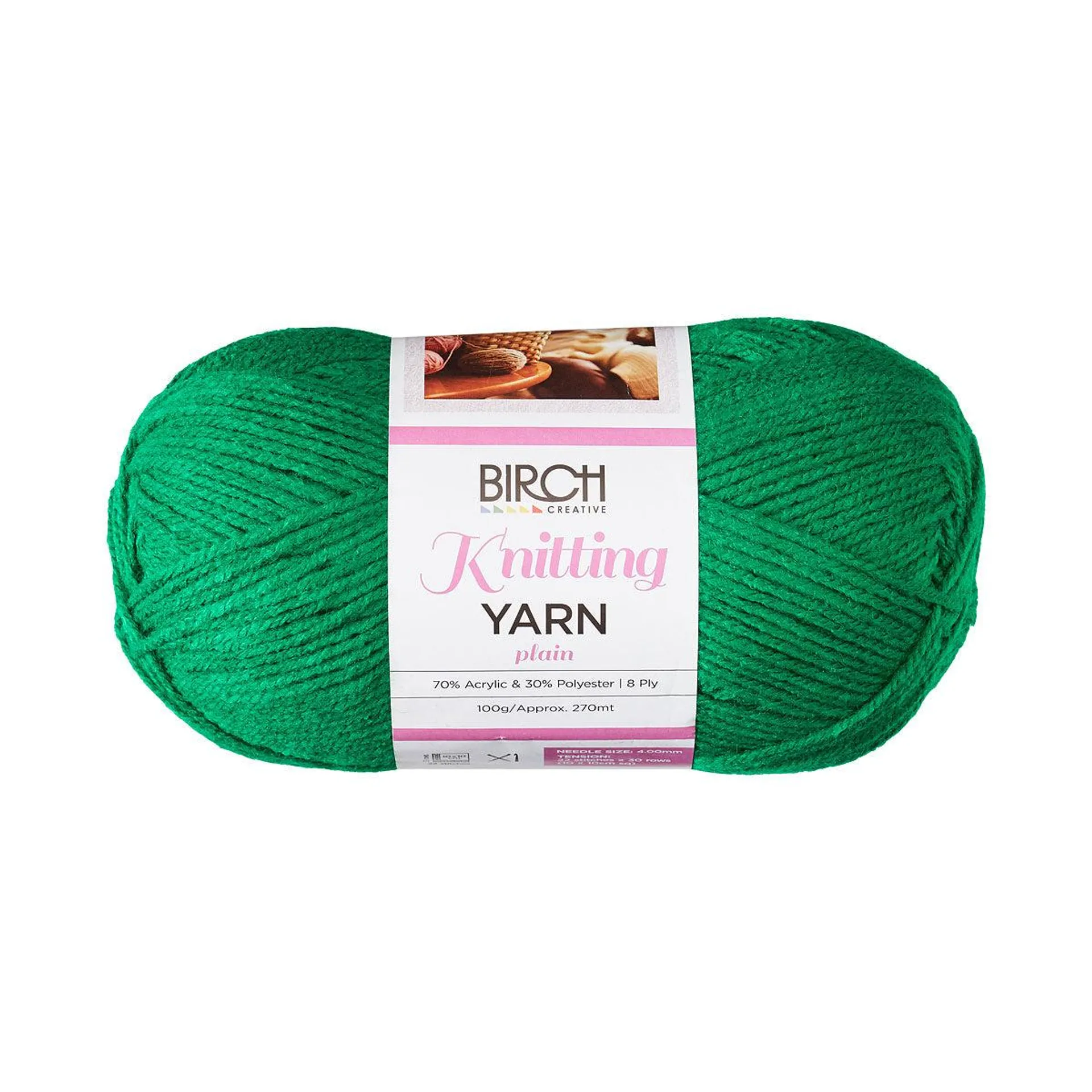 Birch Yarn Plain Emerald 100g