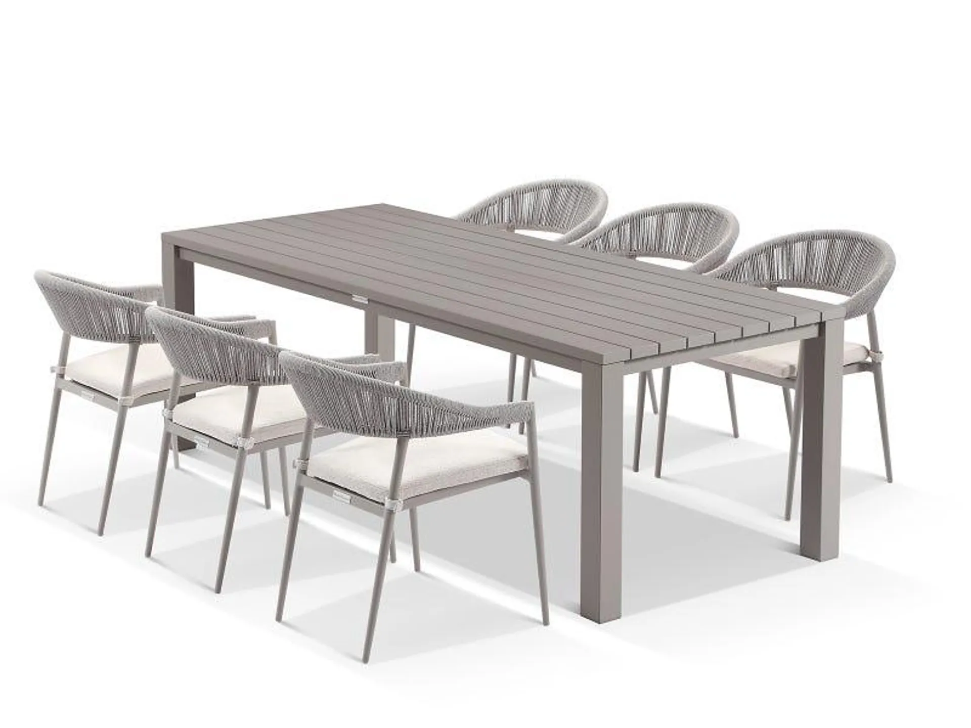 Adele Table With Nivala Chairs 7pc Outdoor Dining Setting