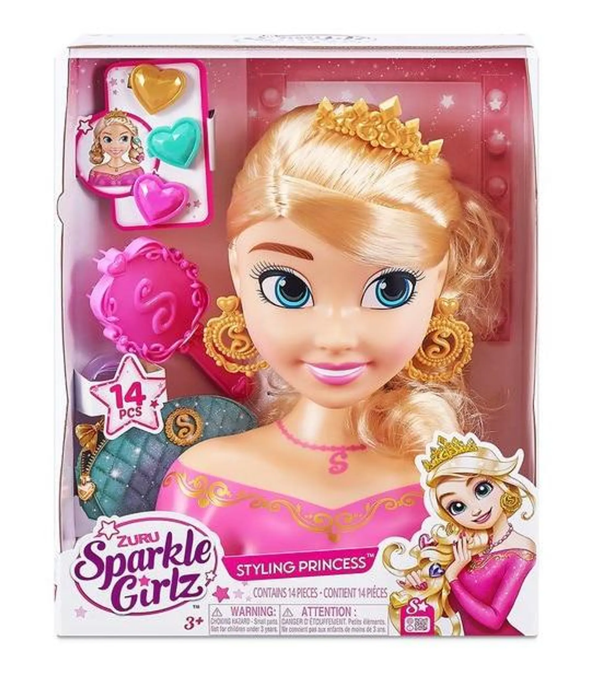 Sparkle Girlz Princess Hair Styling Head by ZURU