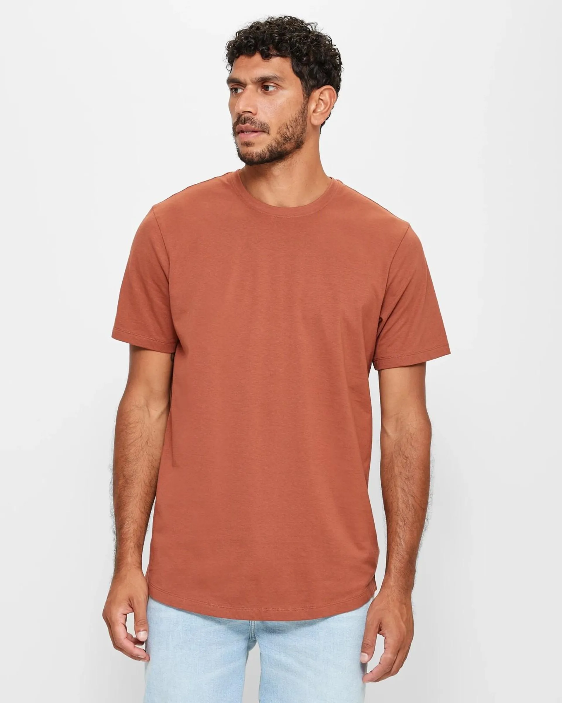 Australian Cotton Curved Hem T-Shirt