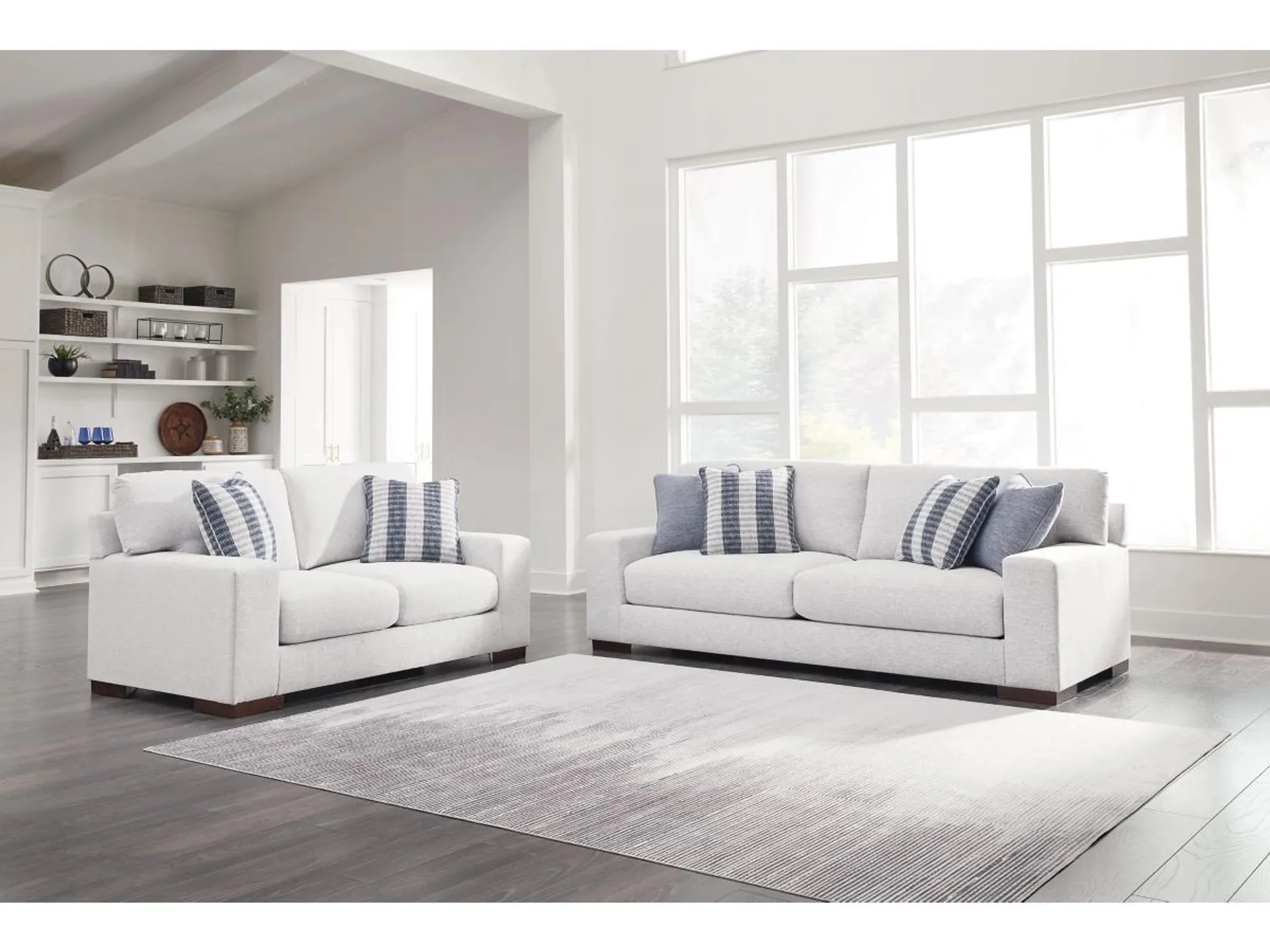 Belvoir Performance Fabric Sofa and Loveseat