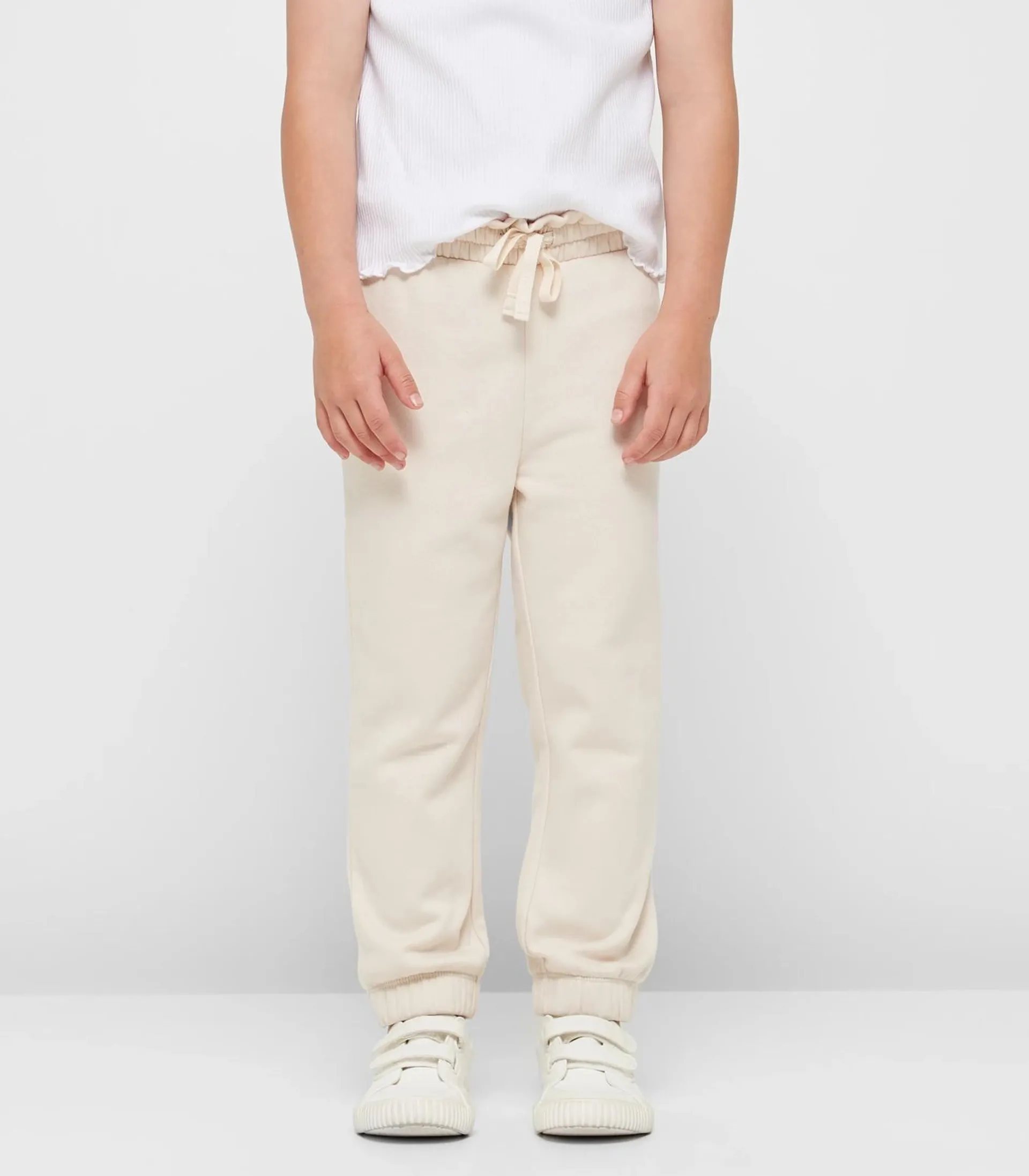 Paperbag Waist Trackpants - Cream