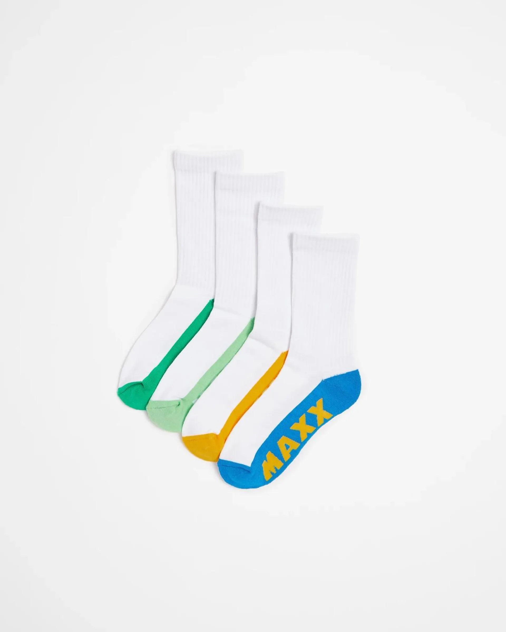 Maxx Kids Crew Sport Socks - 4 Pack