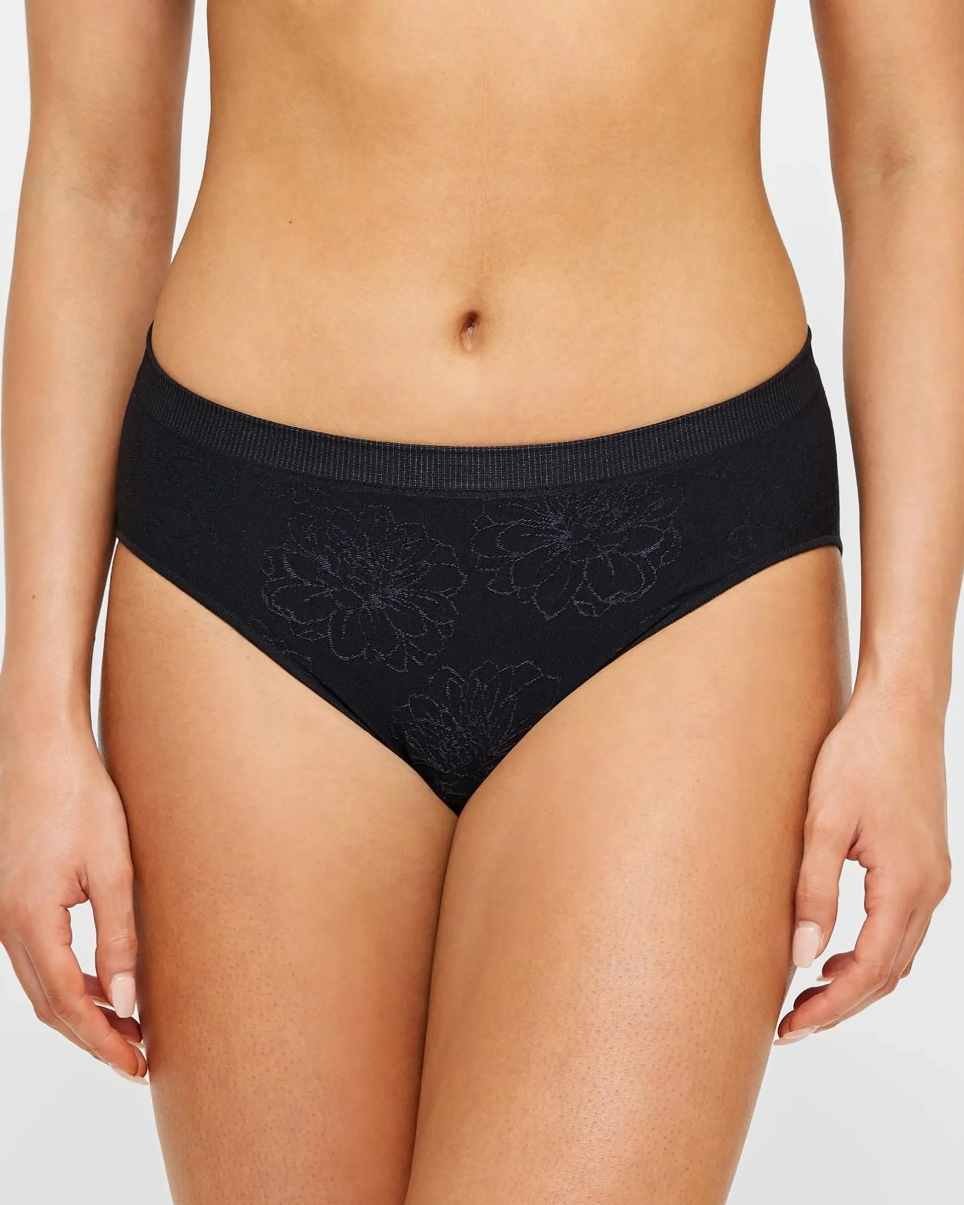 Seamfree Jacquard High Cut Briefs