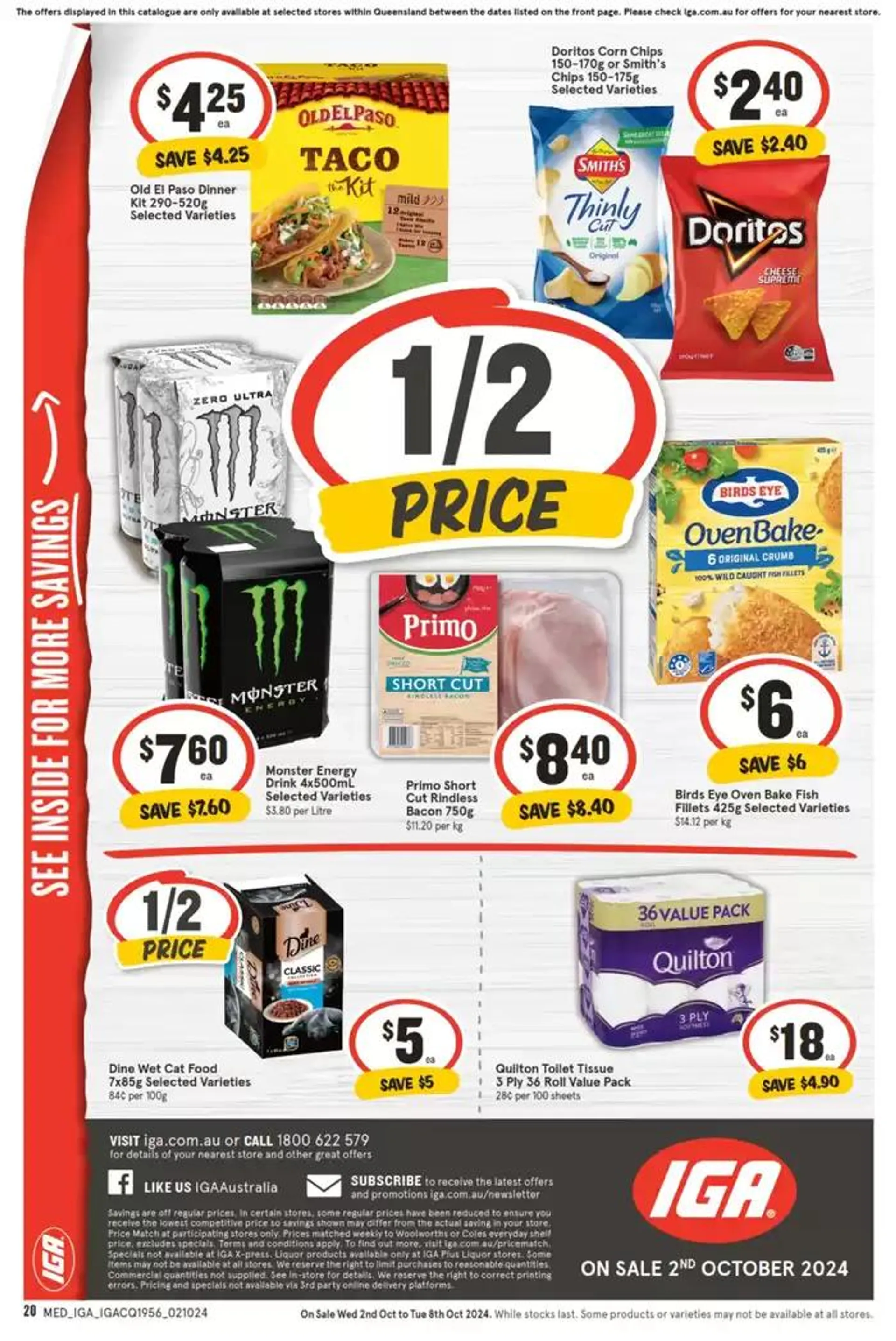 IGA - 1/2 Price - 02/10 - Catalogue valid from 2 October to 8 October 2024 - page 20