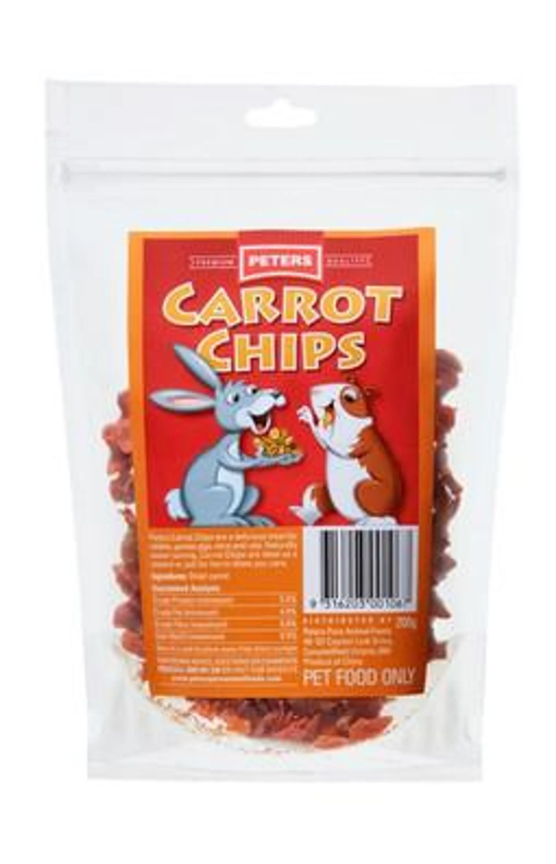 Peters Carrot Chips For Small Animals