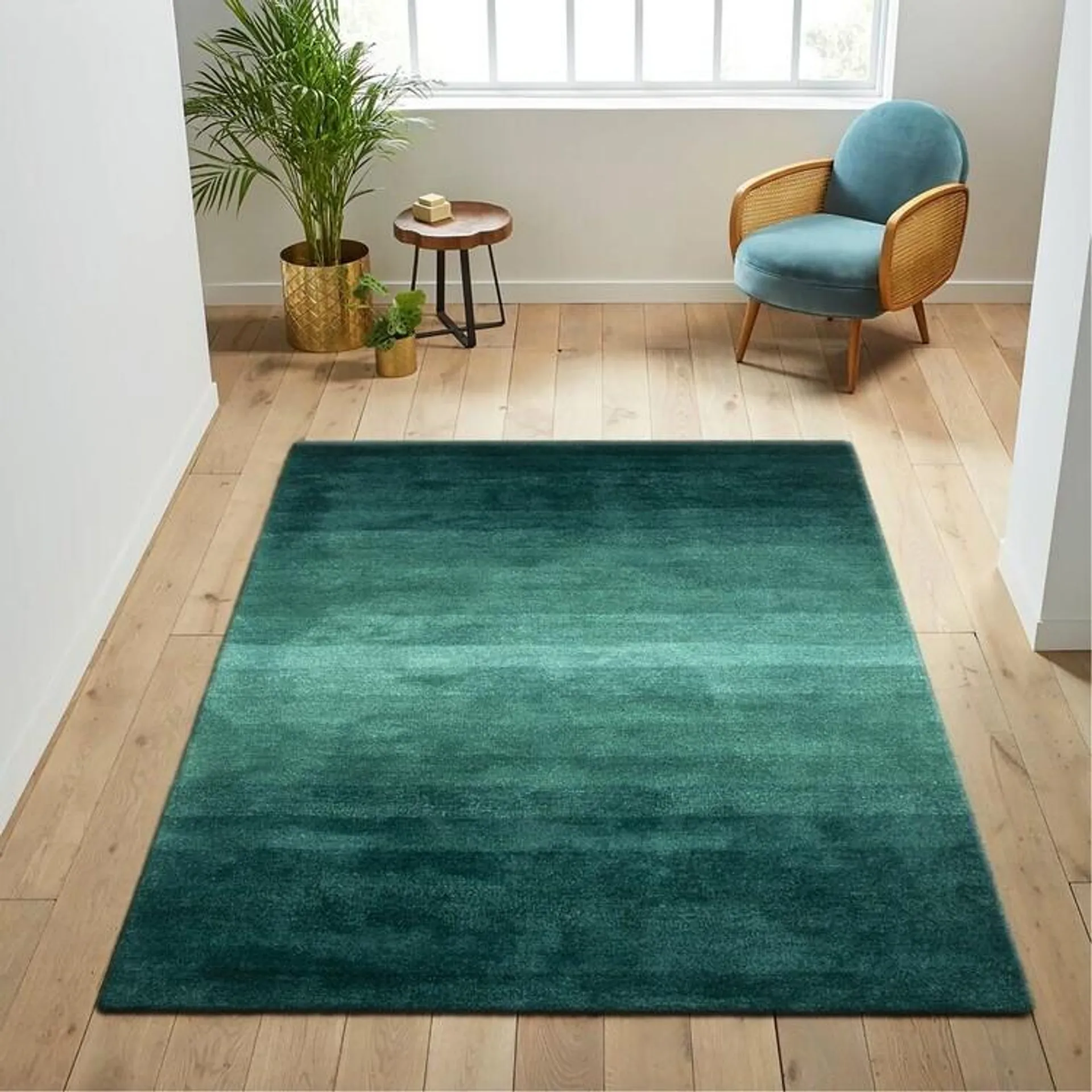 KOO Ombre Shaggy Rug Teal