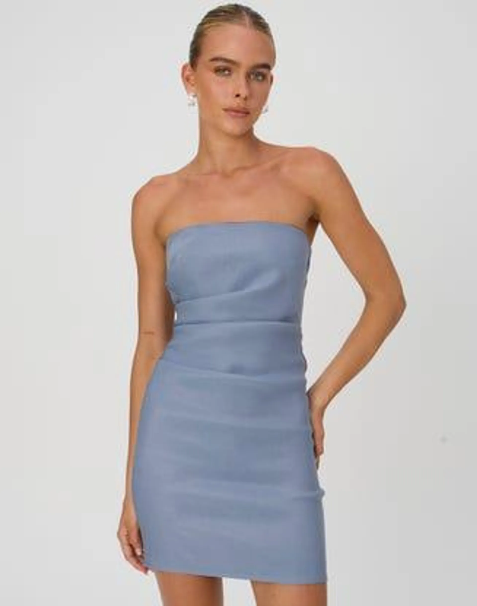 Strapless Ruched Dress