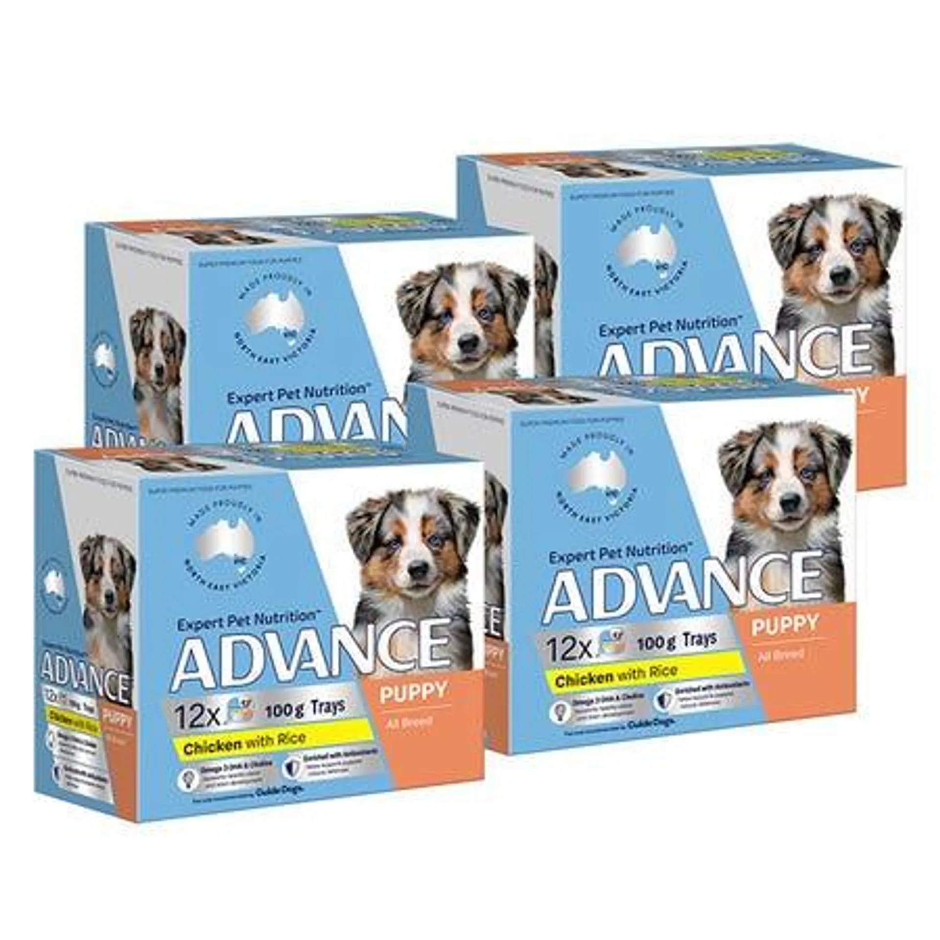 Advance Chicken & Rice Puppy Food 100gx48