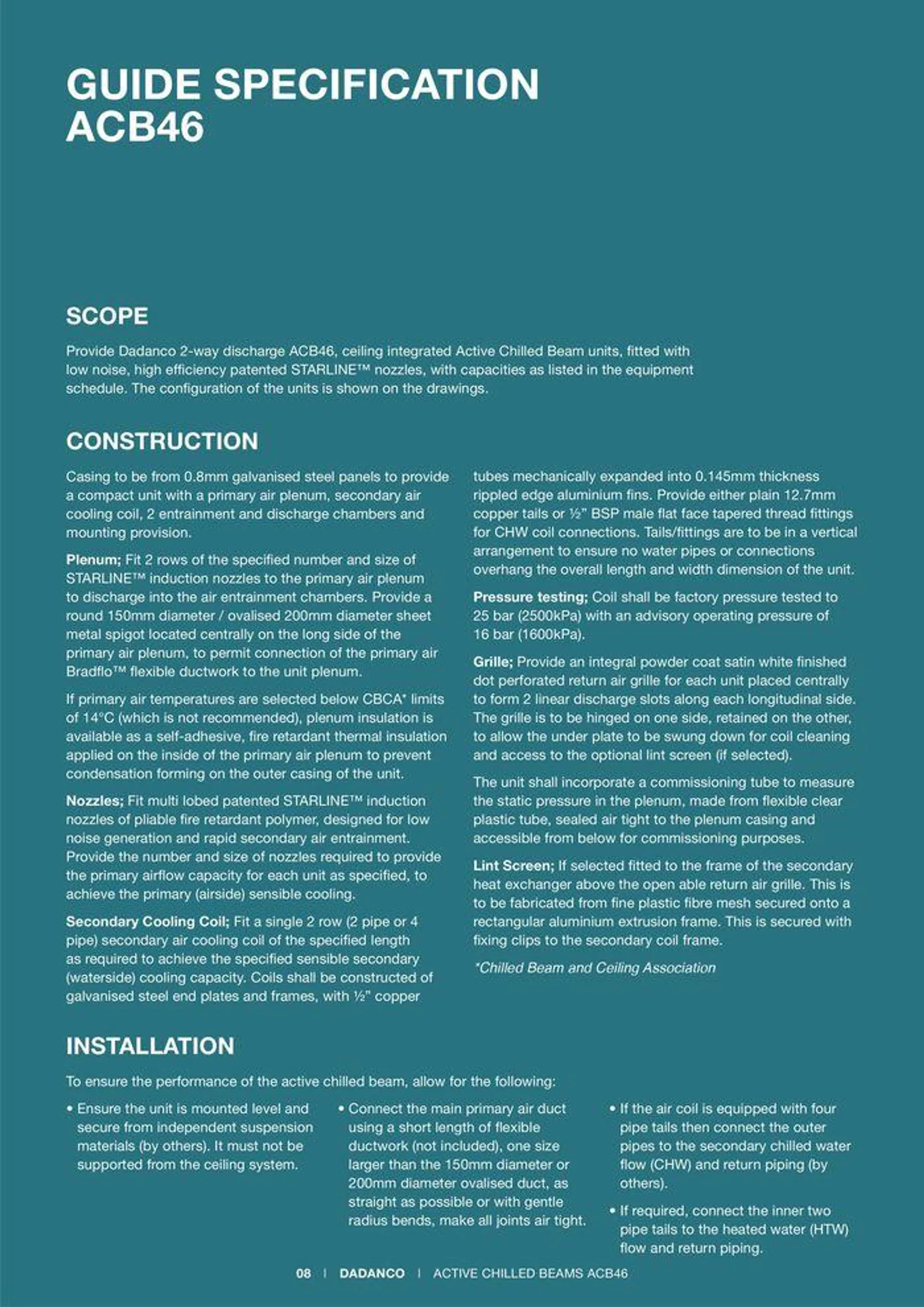 ACB46, ACB46H Active Chilled Beams - Catalogue valid from 24 May to 24 May 2025 - page 8