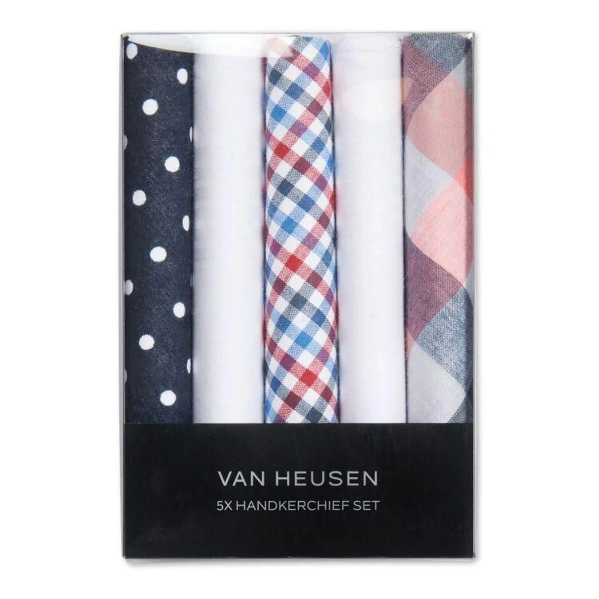 Van Heusen 5 Pack Patterned Hankies Navy