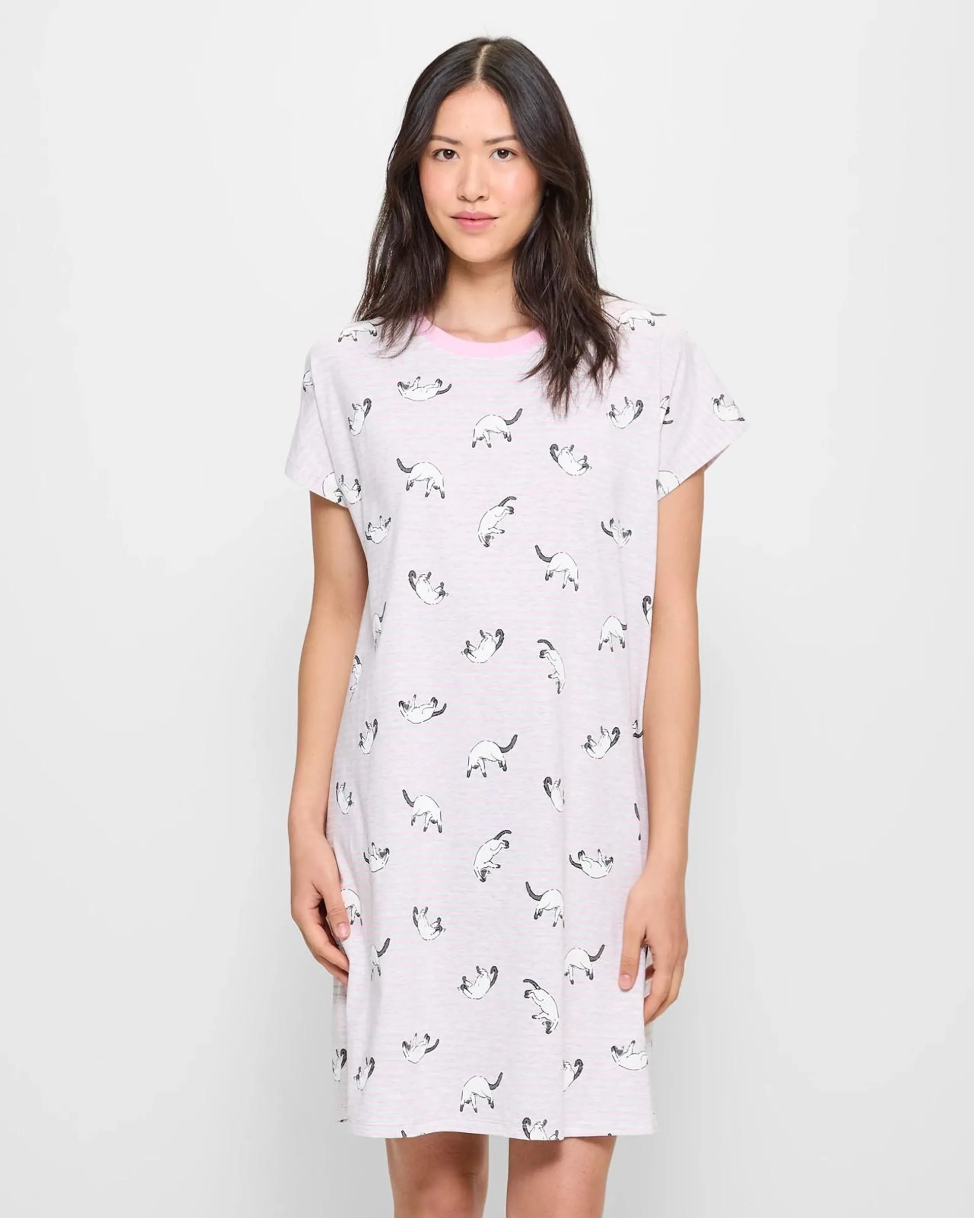 Print Sleep T-Shirt Nightie