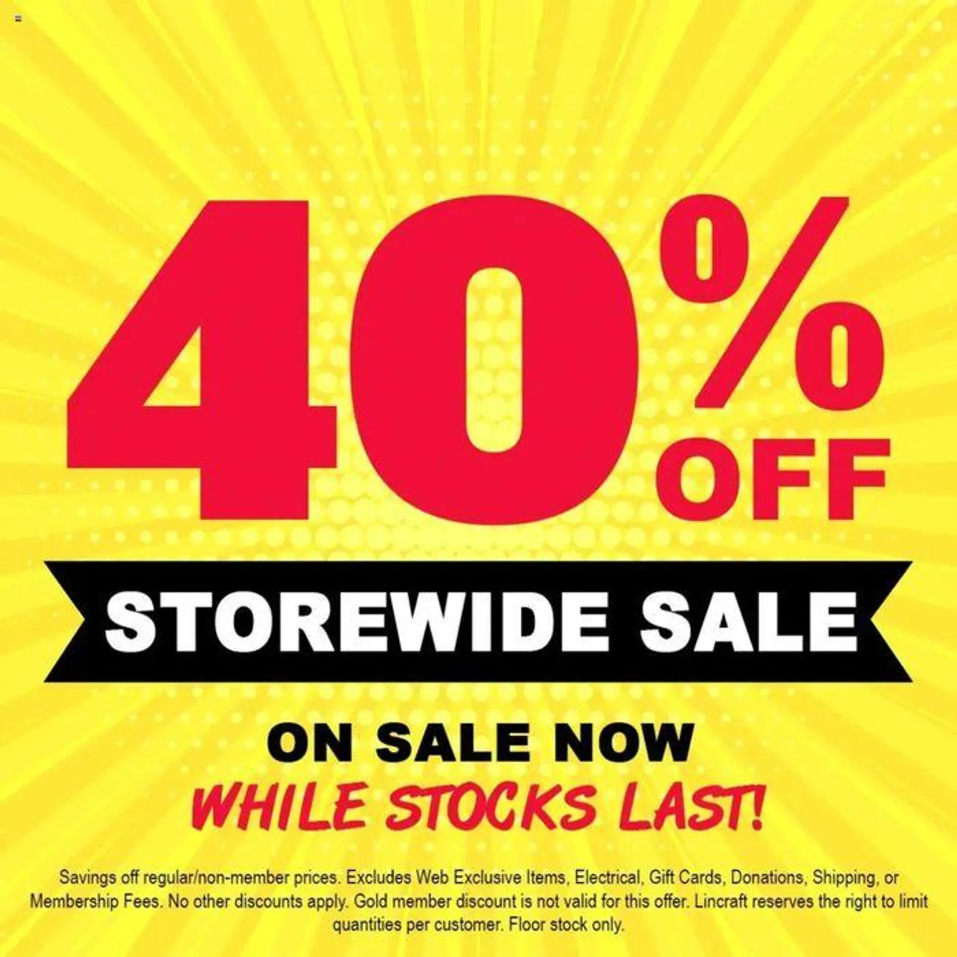 40% OFF Storewide Sale - 1