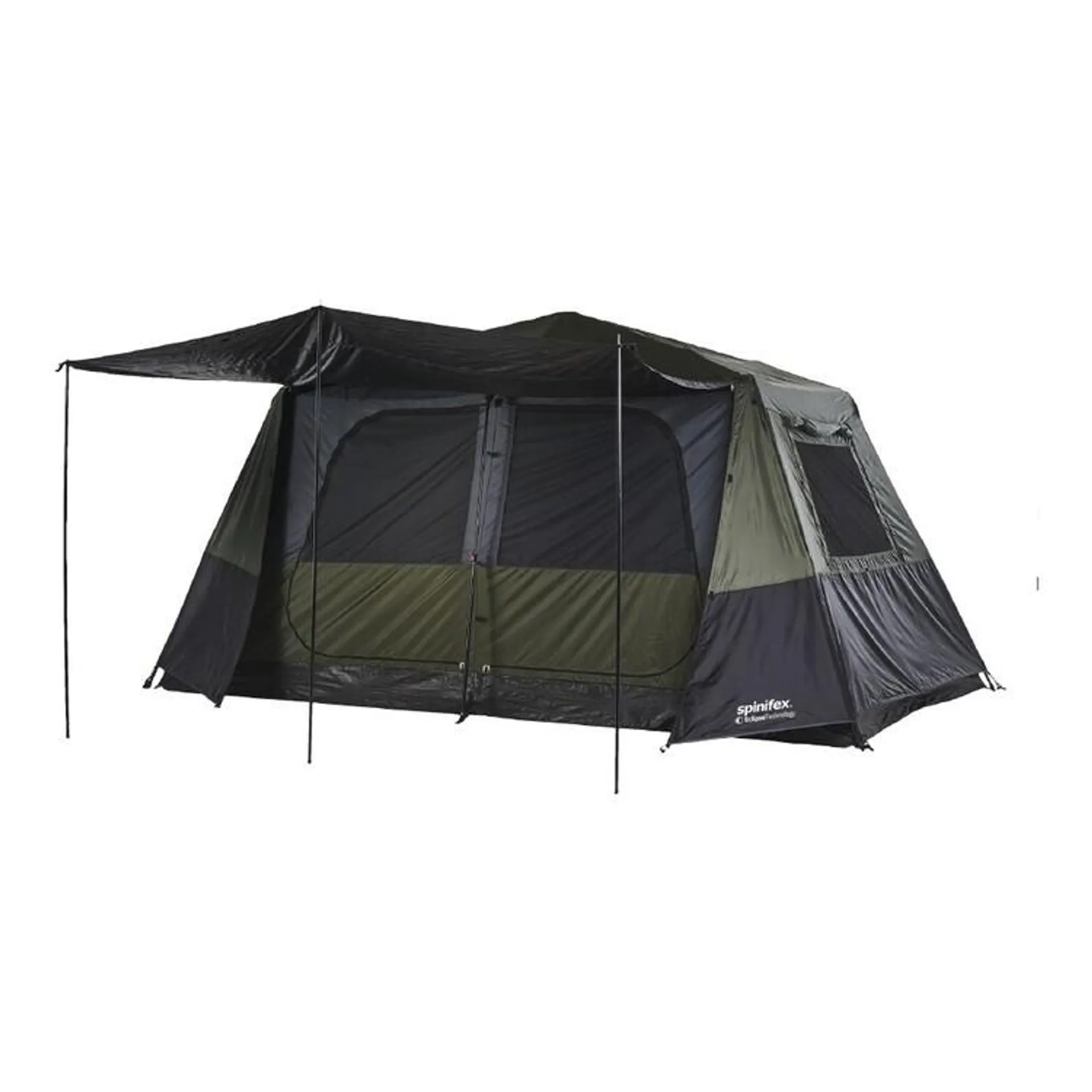 Spinifex Mawson Eclipse™ Technology Instant 8 Person Tent Dark Green & Black