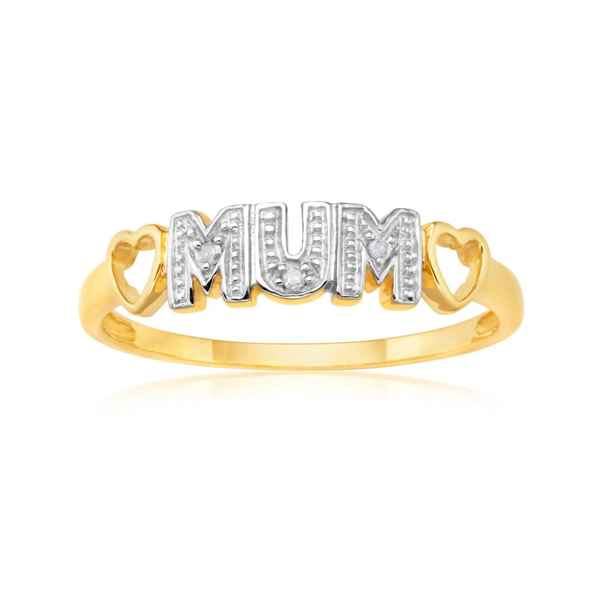 9ct Yellow Gold Diamond Ring Set With Beautiful Brilliant Cut Diamonds