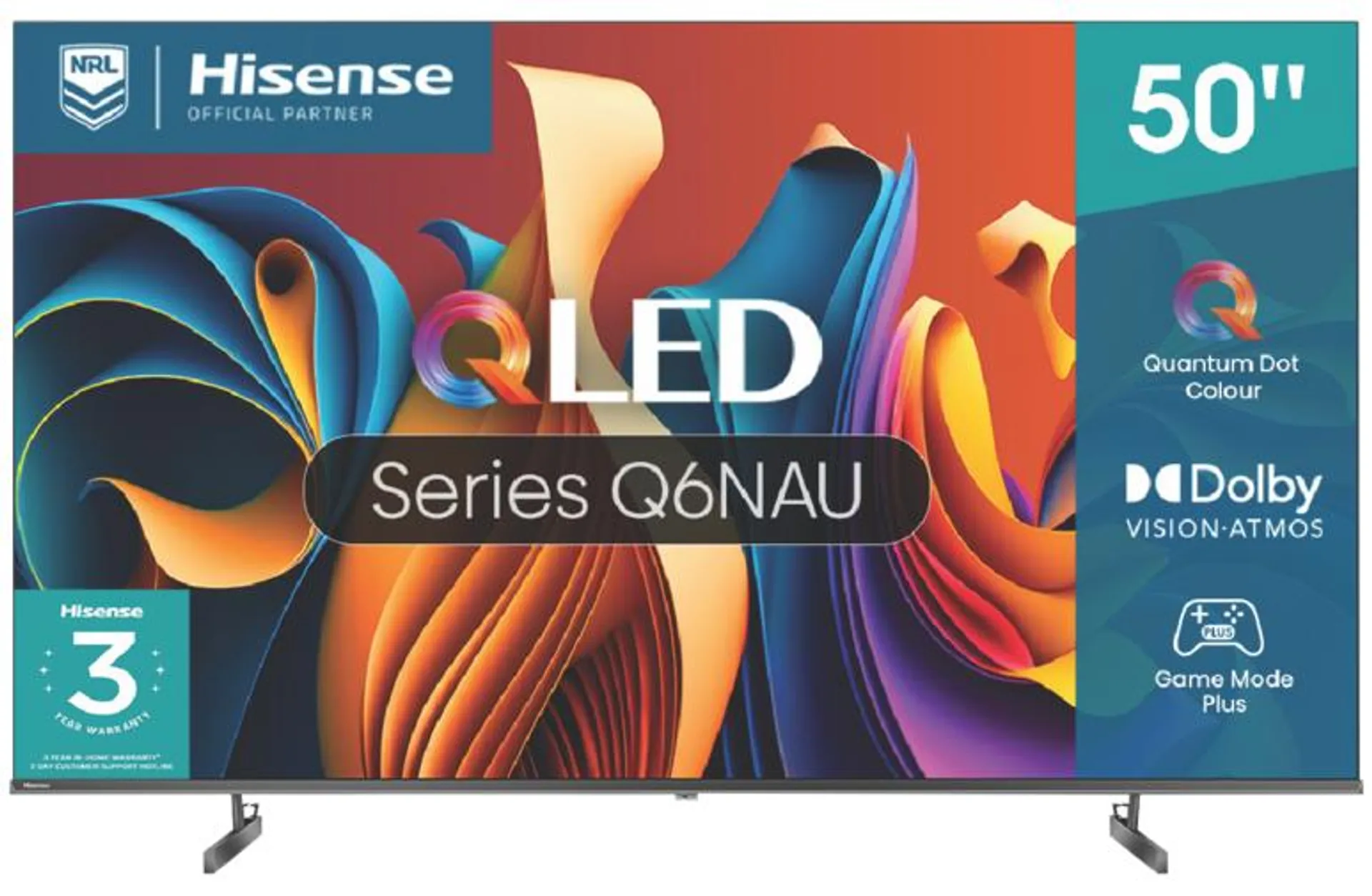 Hisense 50" Q6NAU 4K QLED Smart TV 24