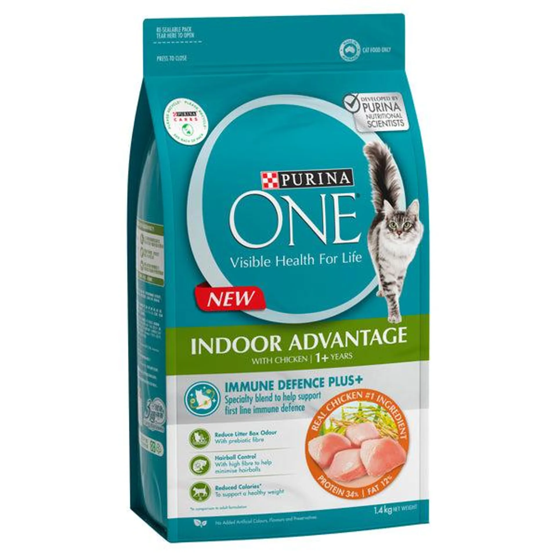 PURINA ONE - Adult Indoor Advantage Dry Cat Food (1.4kg)