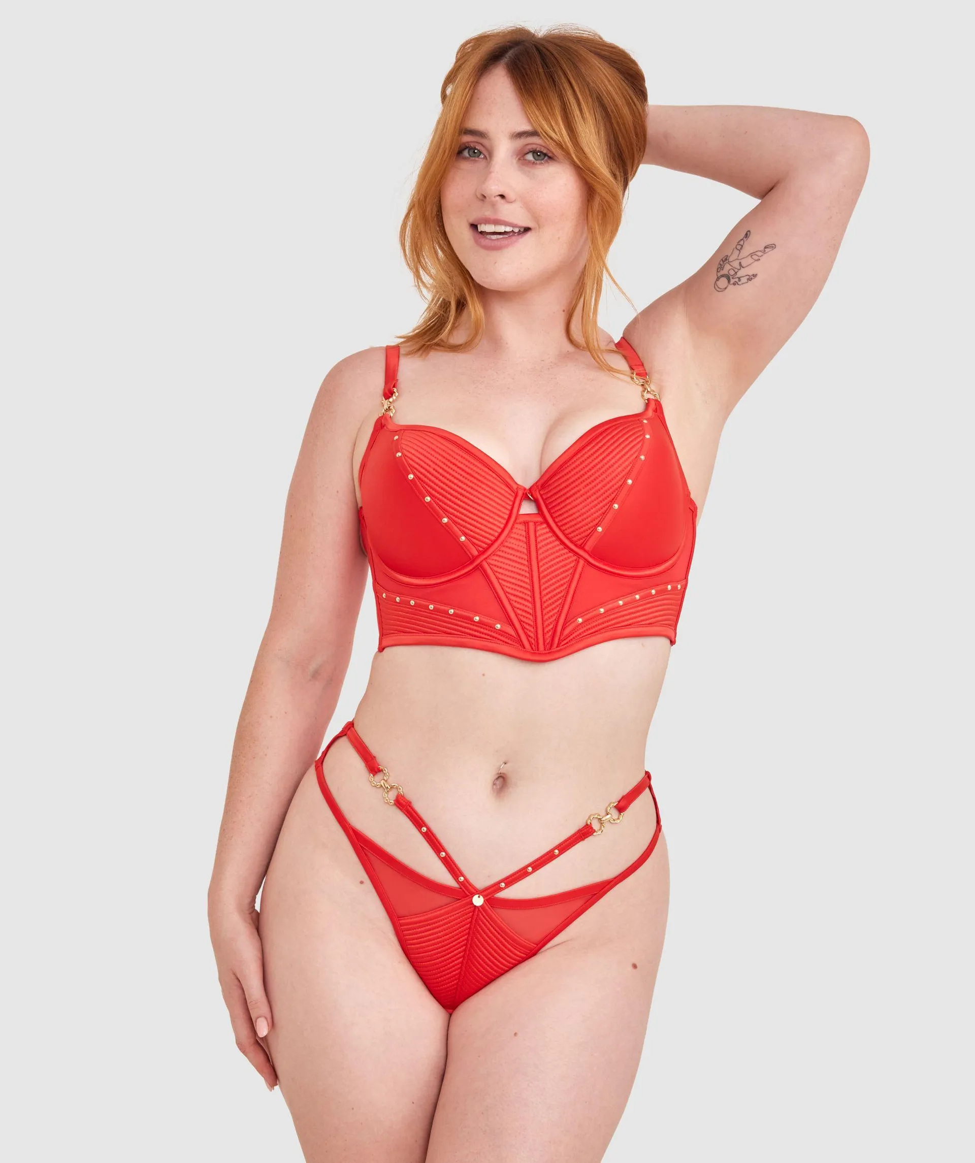 Vamp Ride Or Die Push Up Bra - Red