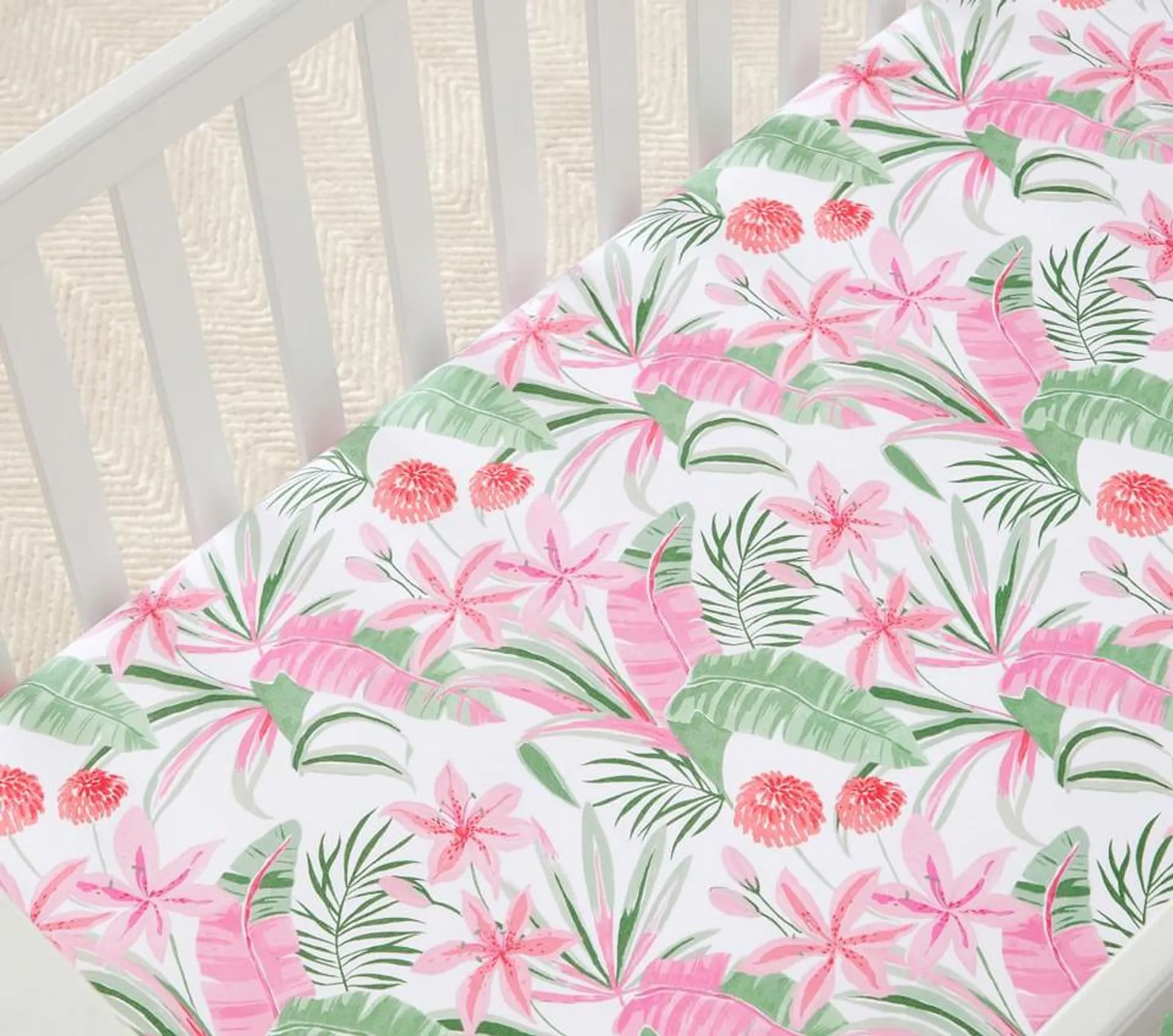 Palm Organic Cot Fitted Sheet