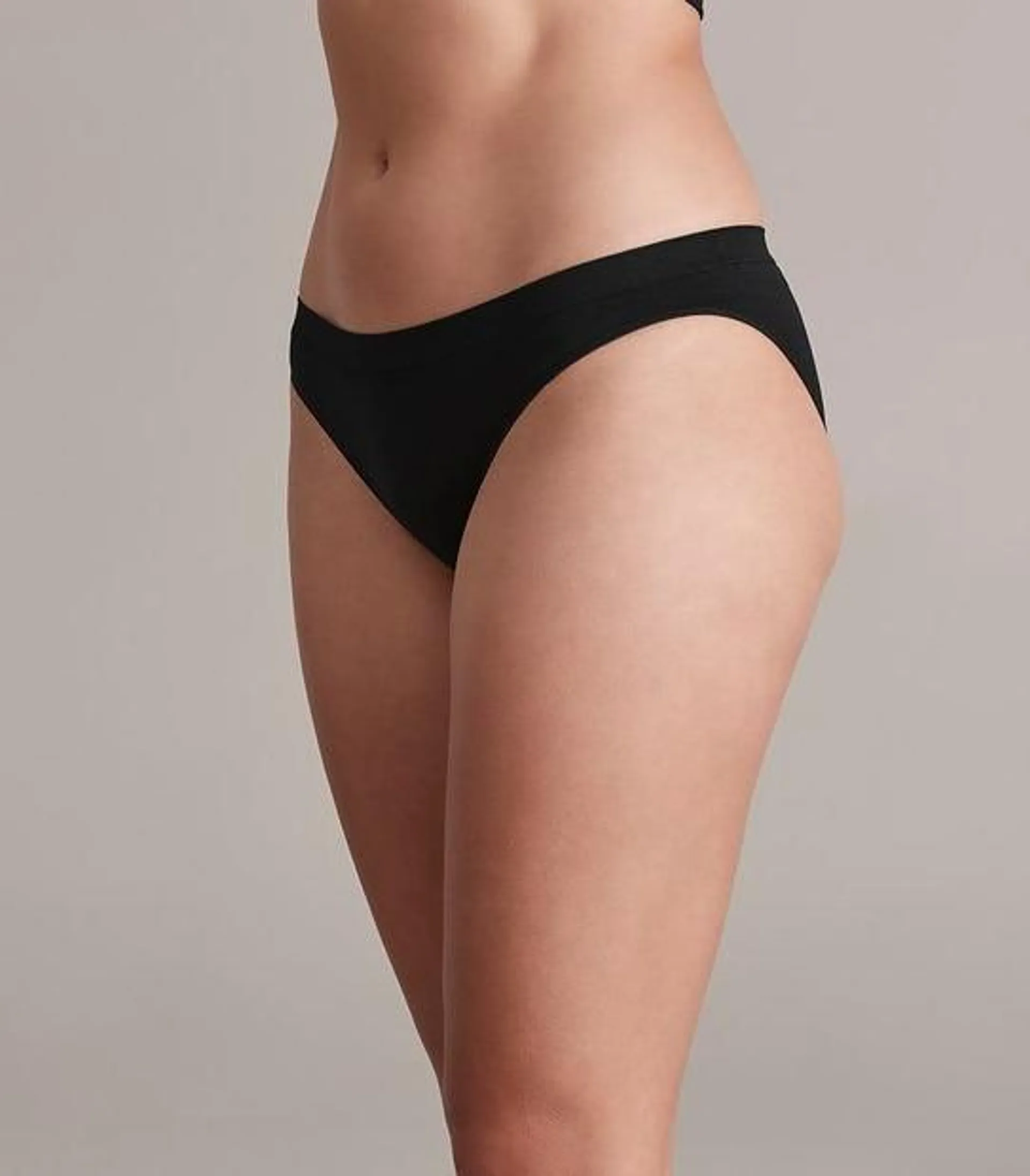 Ambra Seamfless Cheeky Hipster Briefs - Black