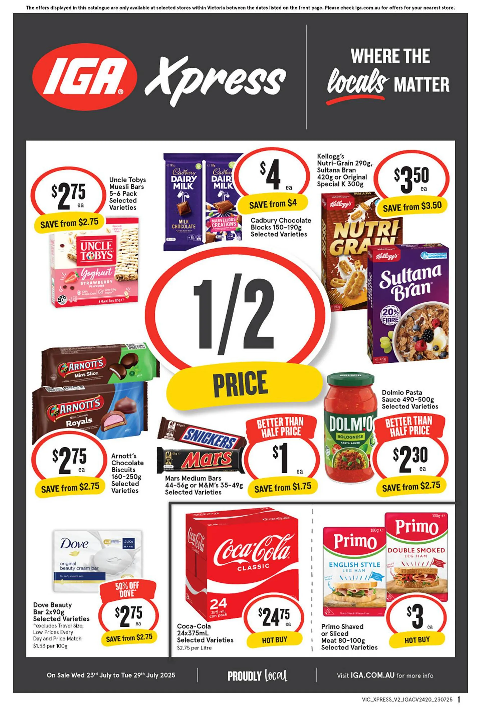 IGA catalogue - Catalogue valid from 23 July to 29 July 2025 - page 1