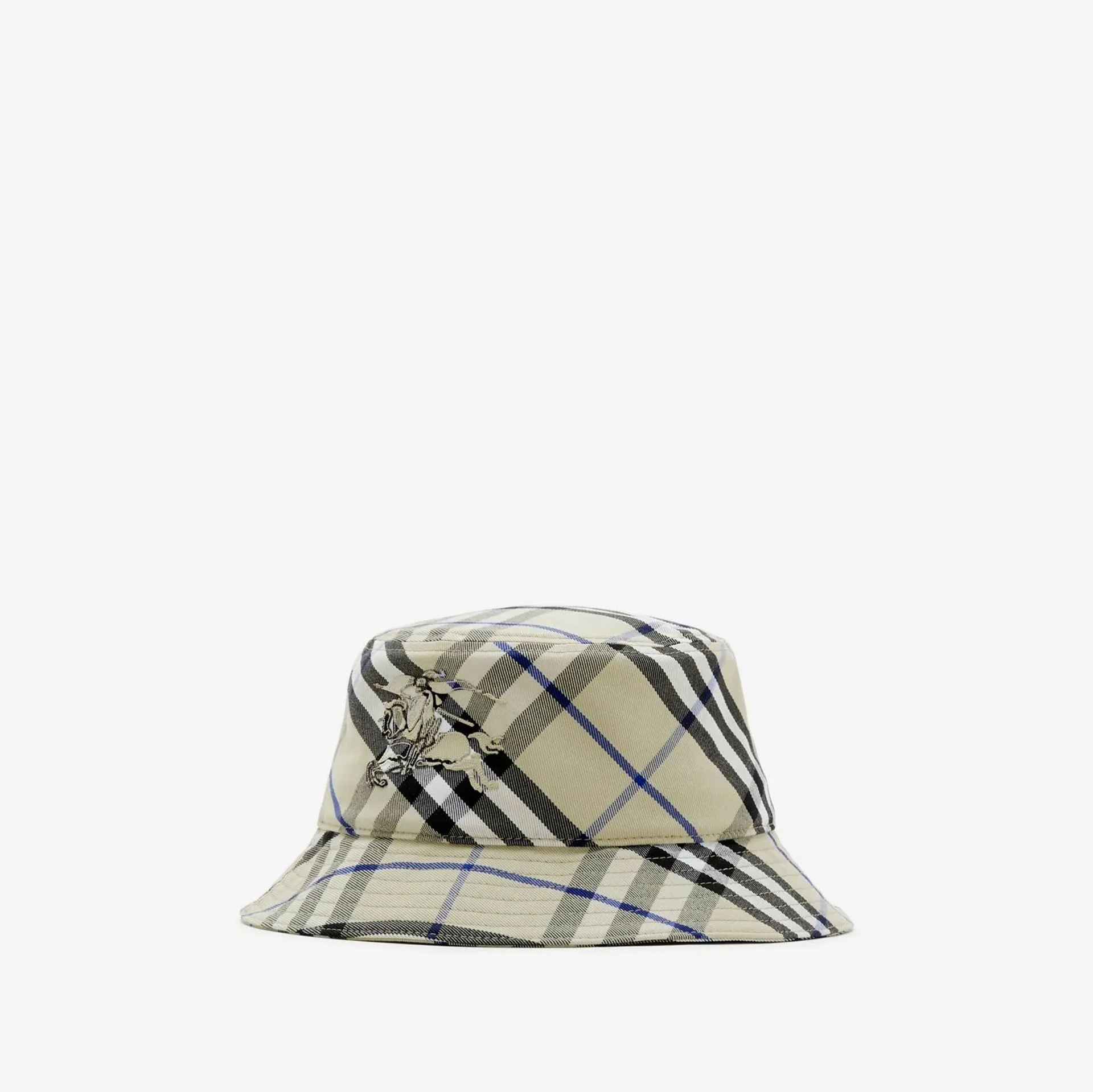 Check Cotton Blend Bucket Hat