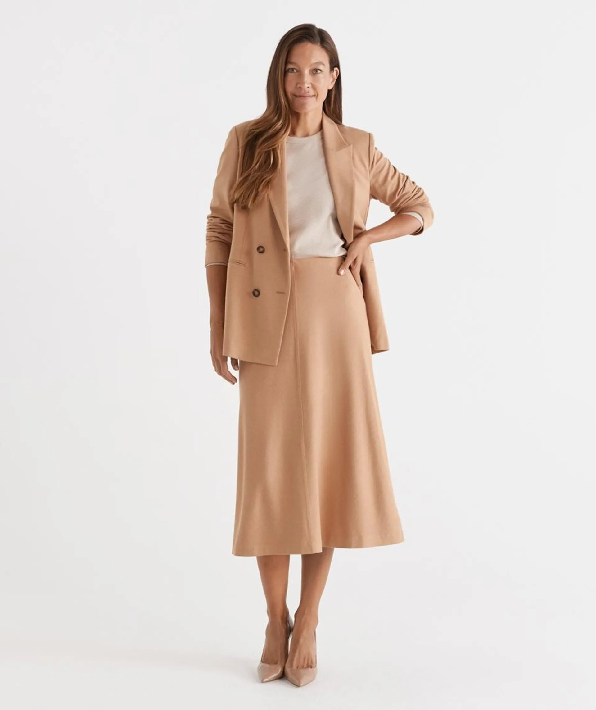 EV A-LINE SKIRT CAMEL MARLE