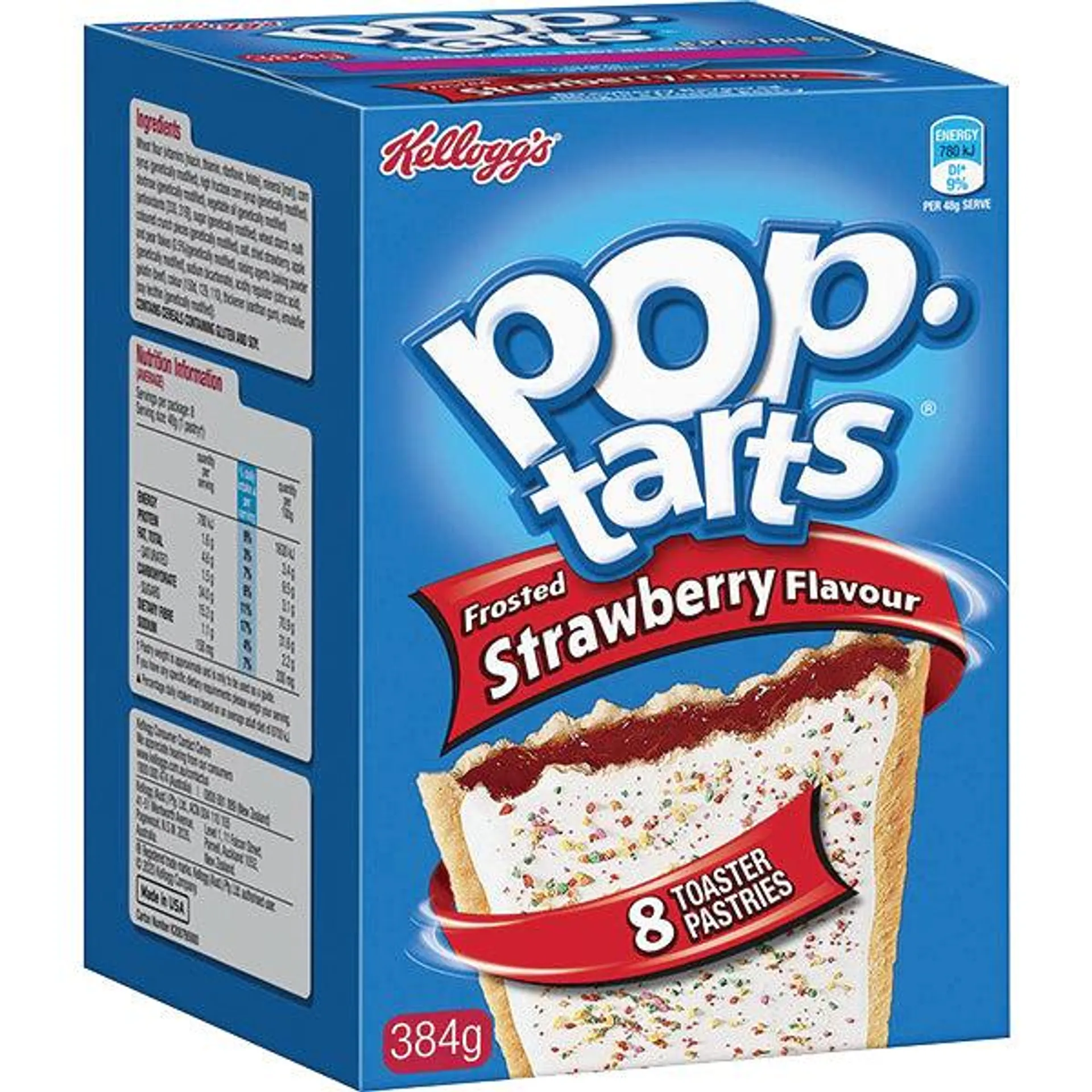 Kellogg's Pop Tarts Strawberry 8pk 384g