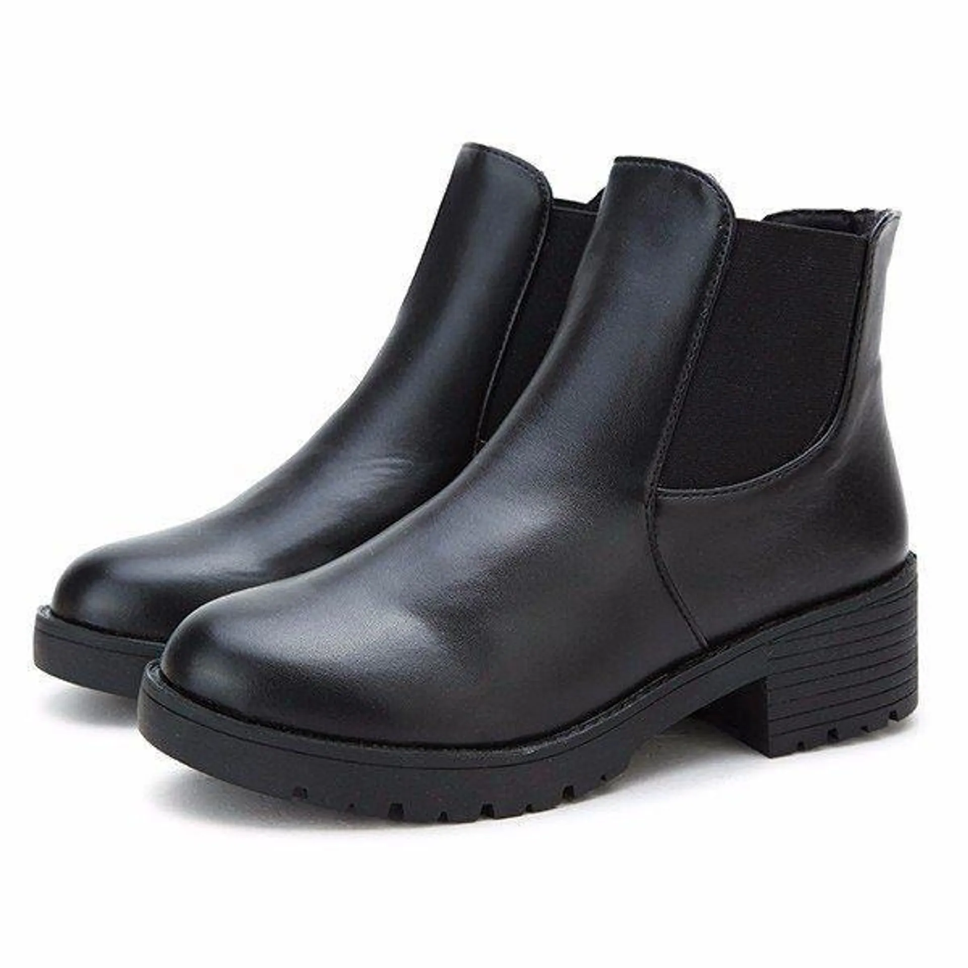 Newchic Black Square Heel Boots
