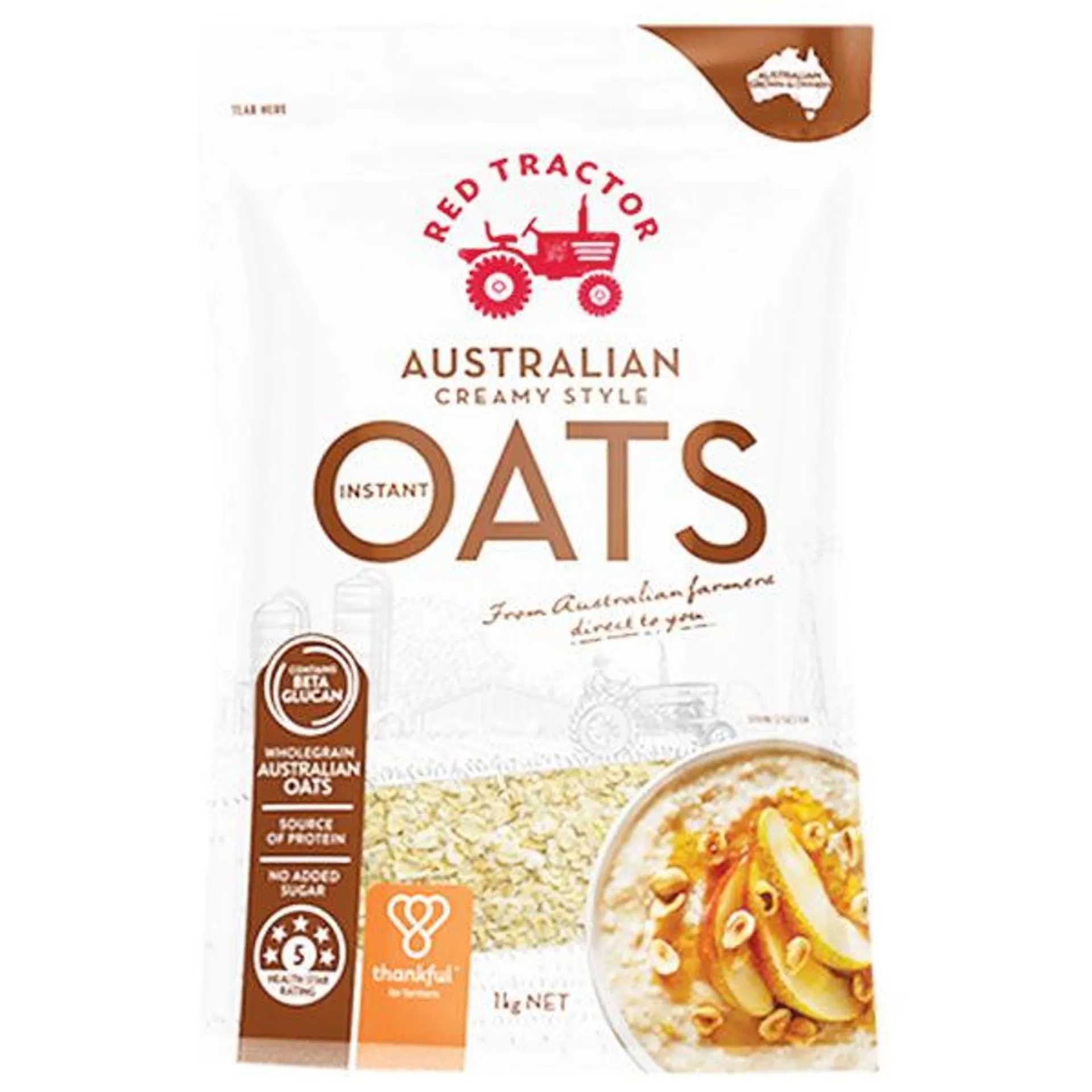 Red Tractor Australian Instant Oats 1kg