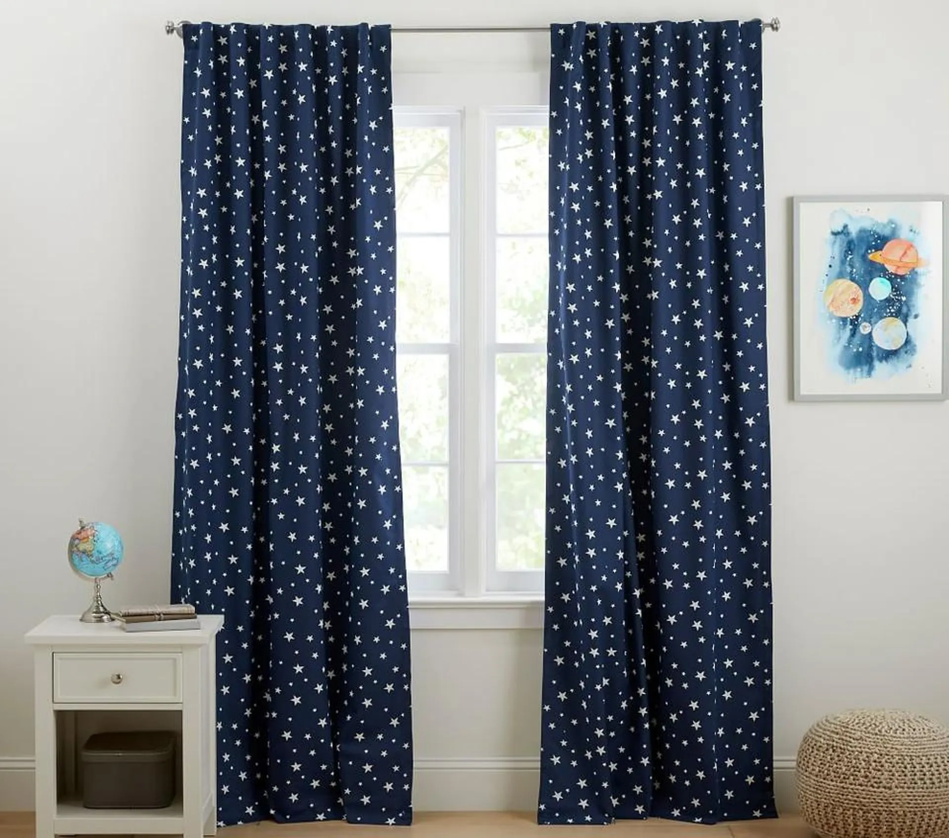 Shining Star Glow-in-the-Dark Blackout Curtain Panel