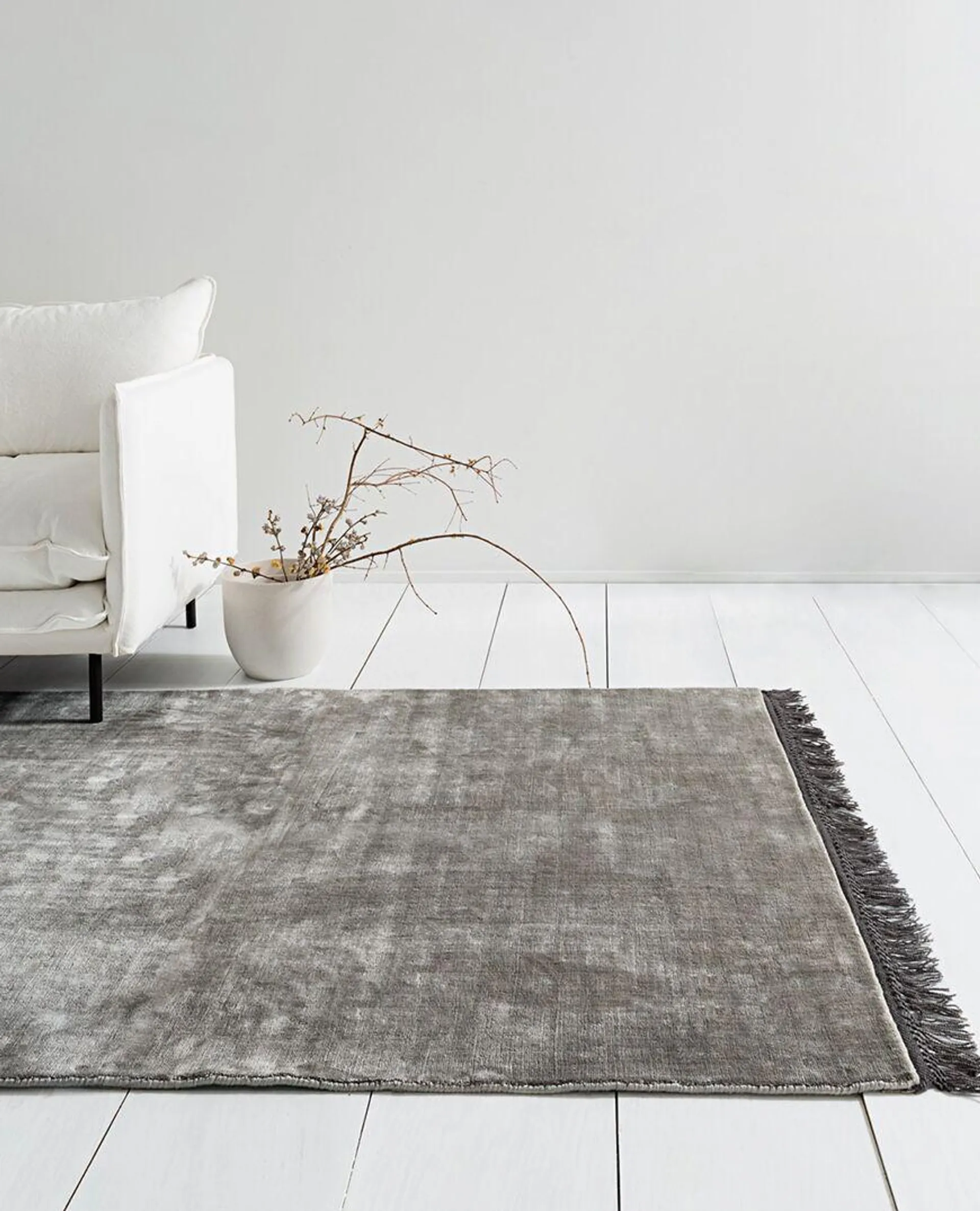 Loom rug grey - large