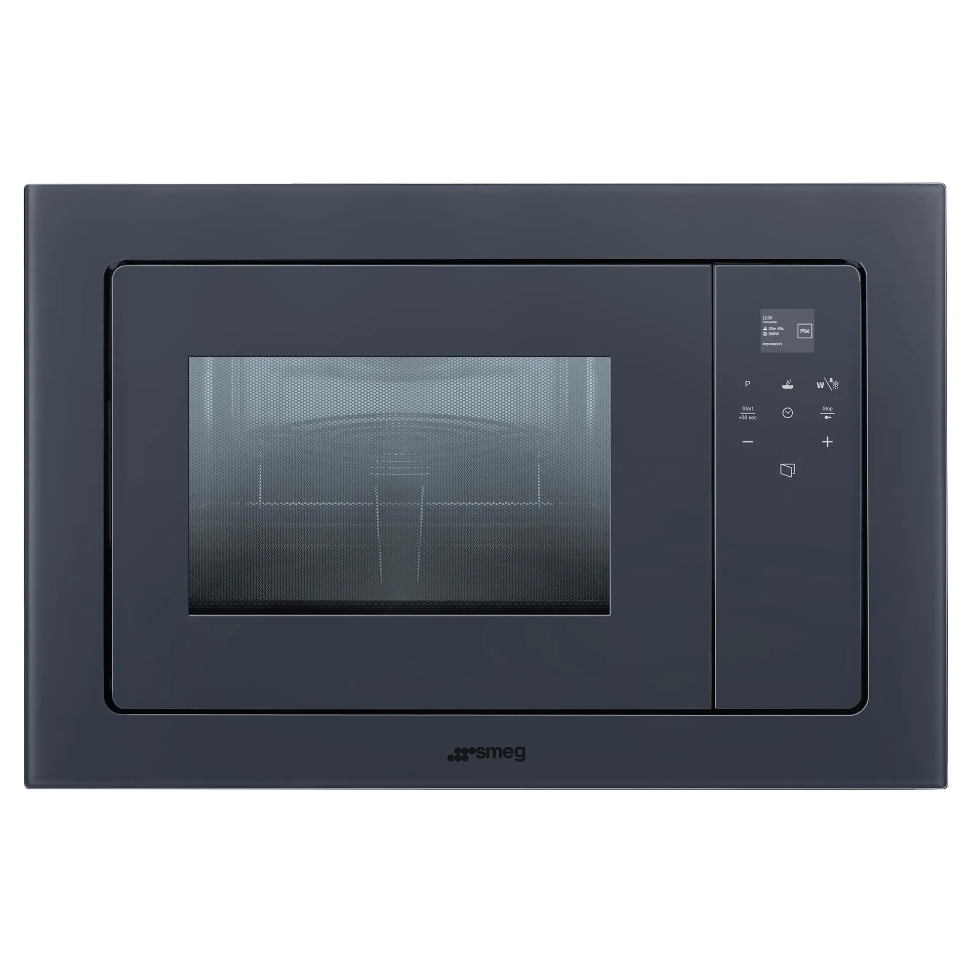 Smeg Linea Built-in Microwave Oven - Neptune Grey FMIA120G