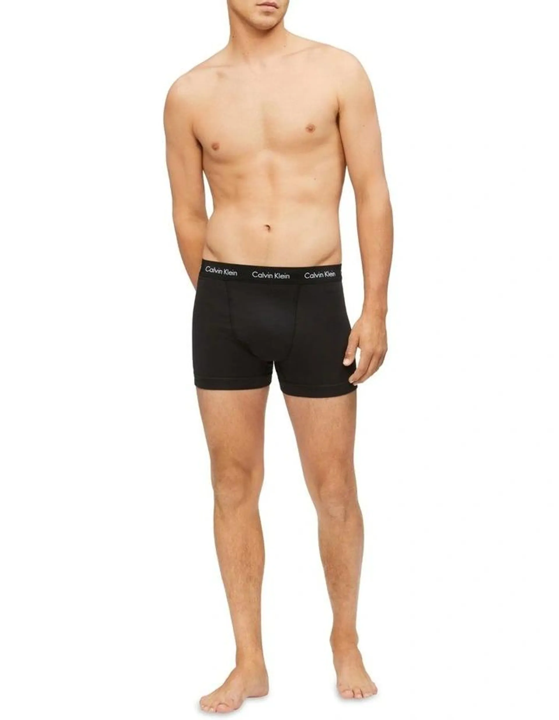 Cotton Stretch Trunks 5 Pack in Black