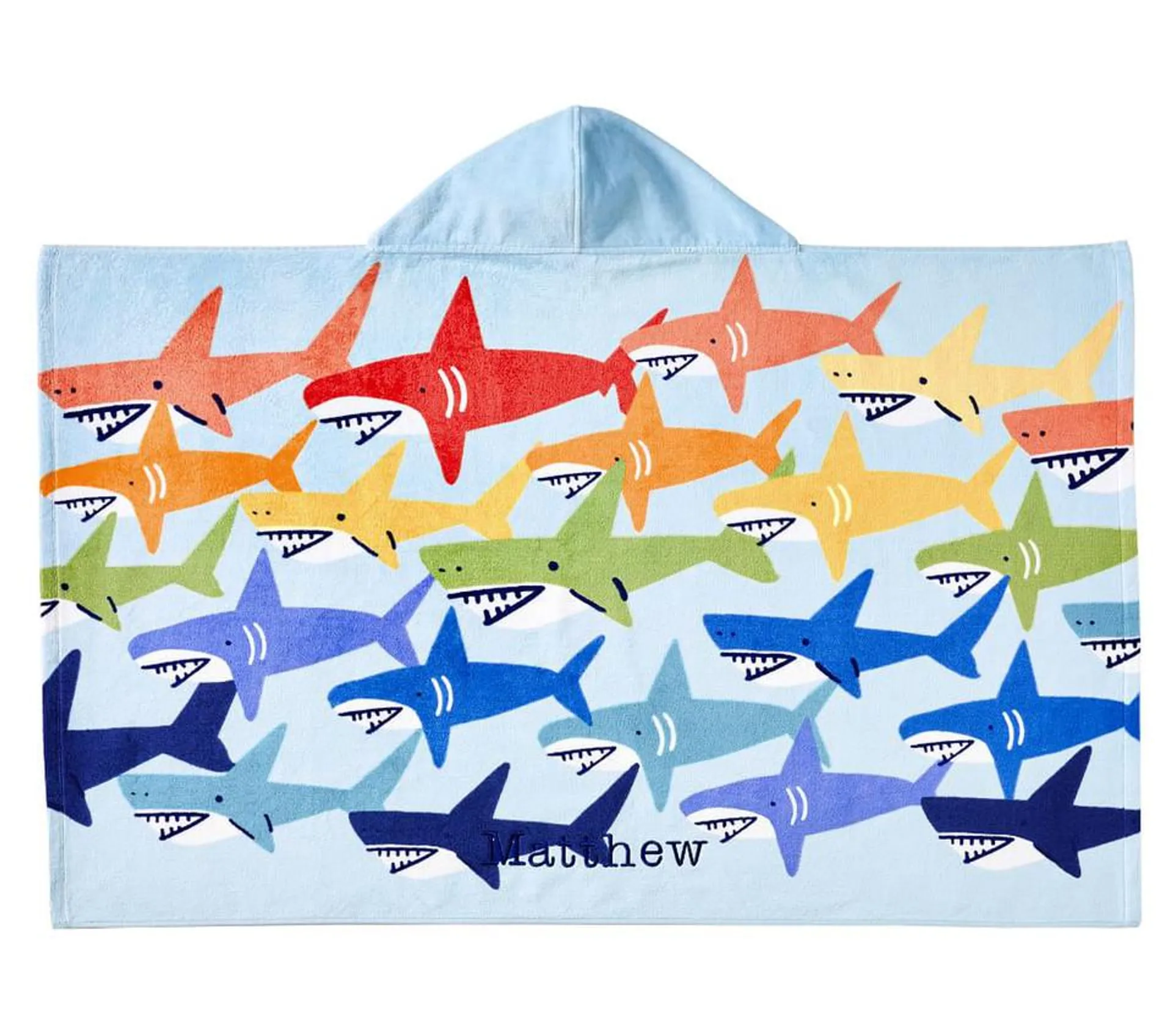 Rainbow Shark Kids Beach Wrap