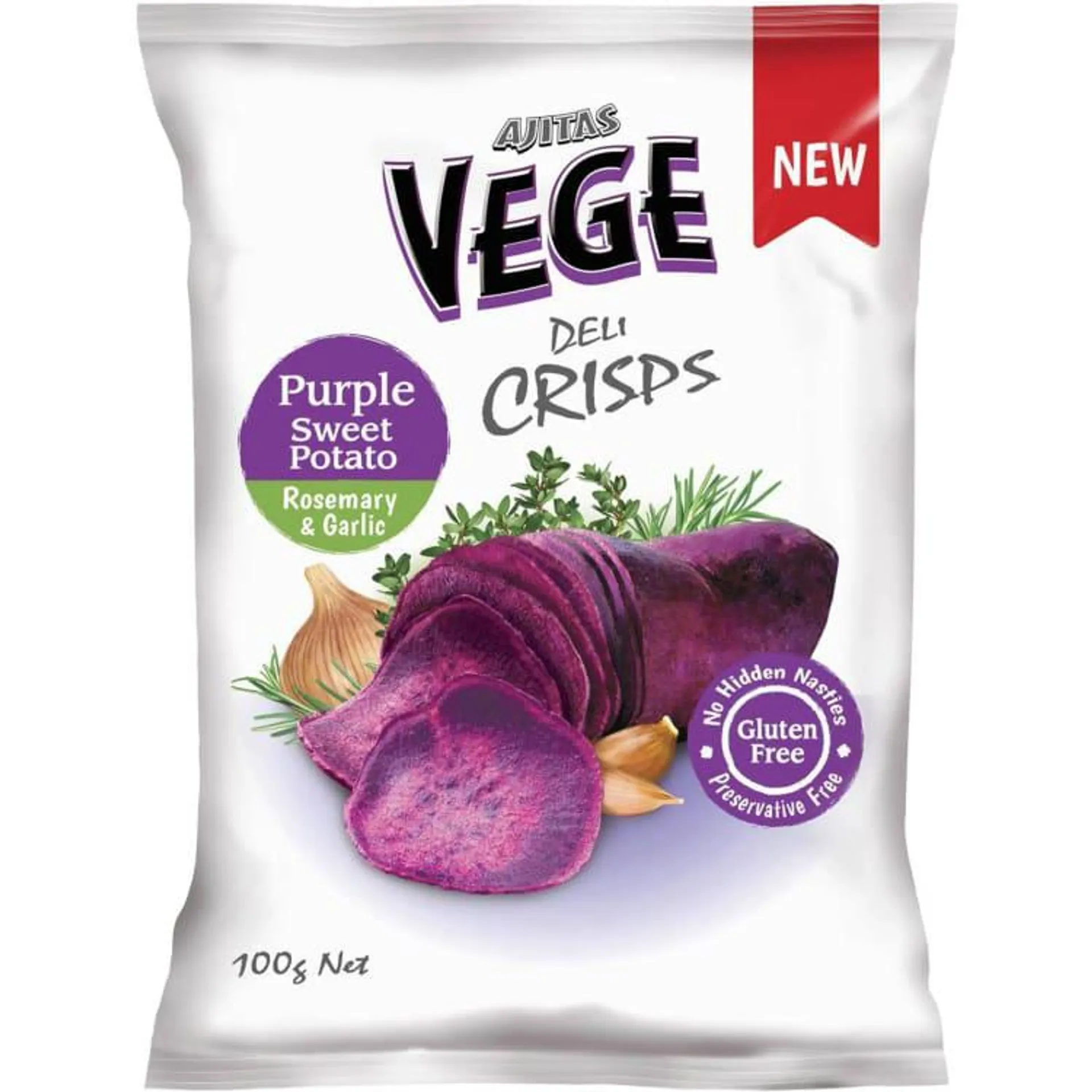 Ajitas Vege Deli Crisps Purple Sweet Potato
