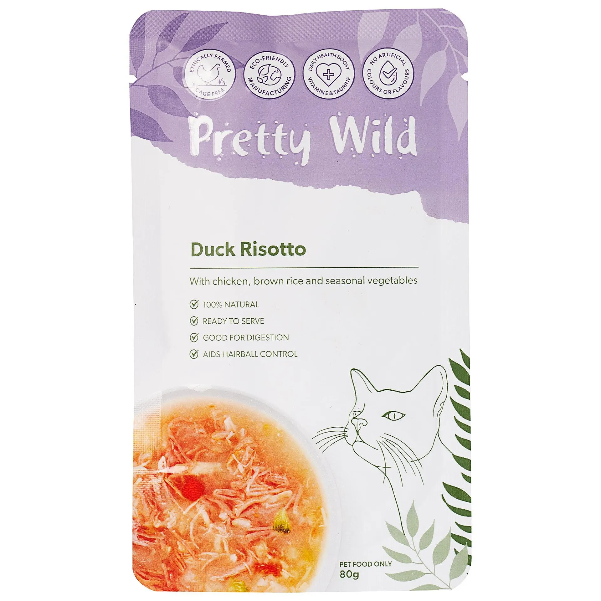 Pretty Wild Cat Food Duck Risotto 80g