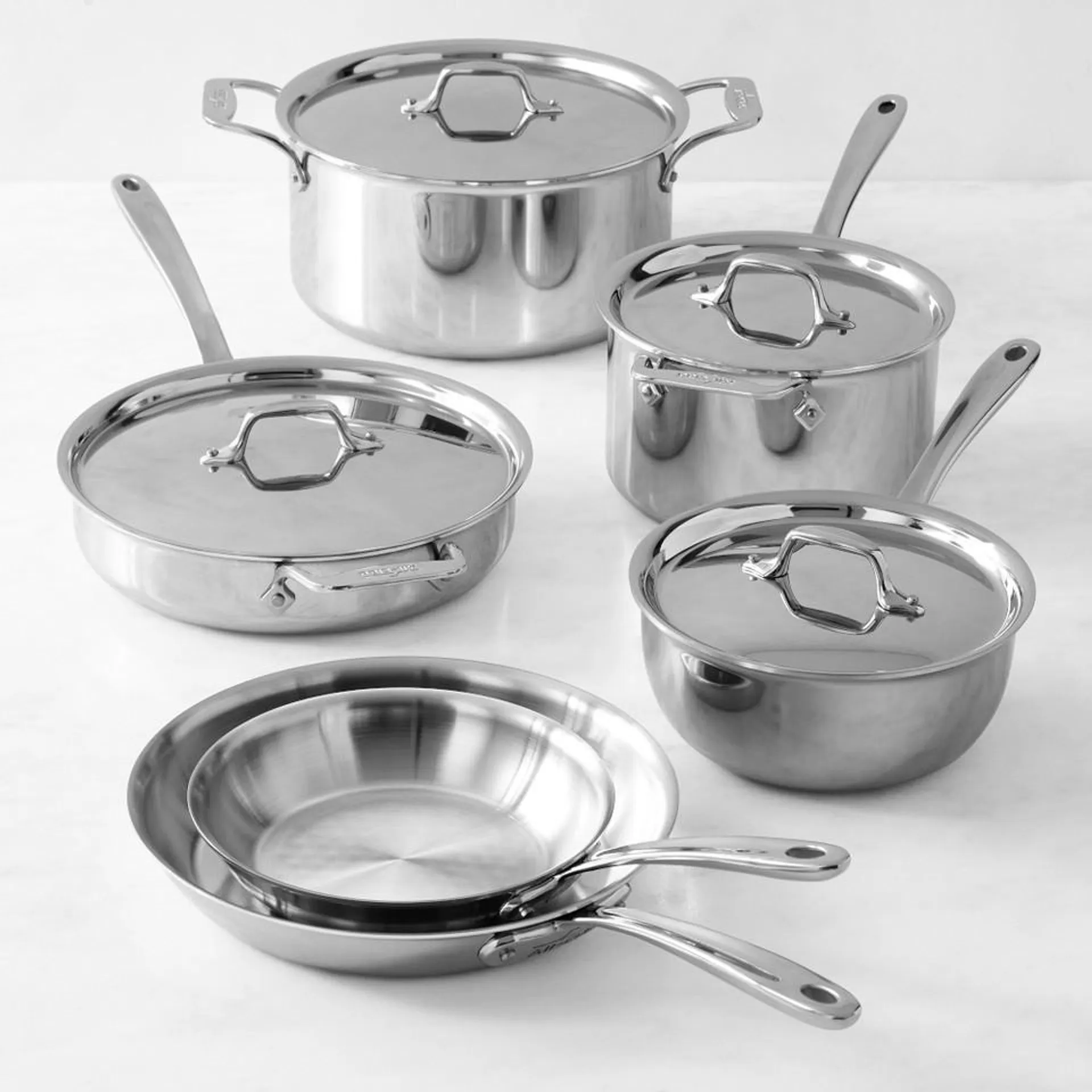 All-Clad G5 Graphite Core Stainless Steel 10-Piece Cookware Set