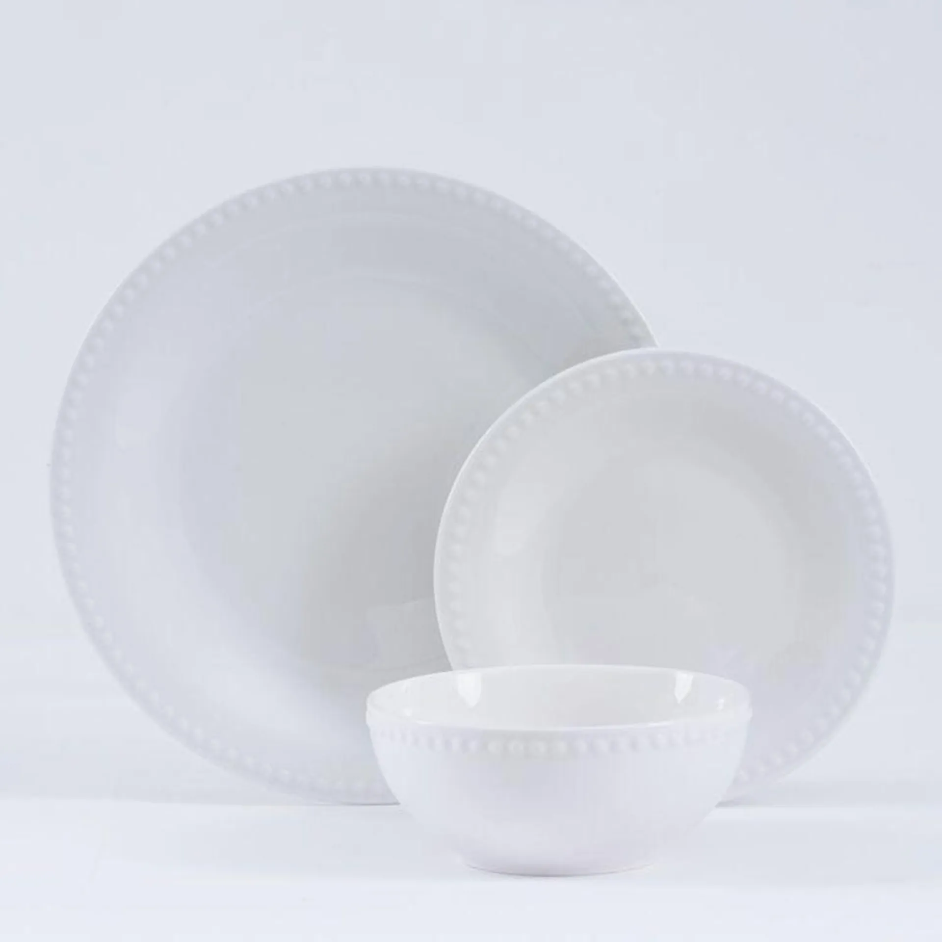 Culinary Co Vintage Pearl 12 Piece Dinner Set White