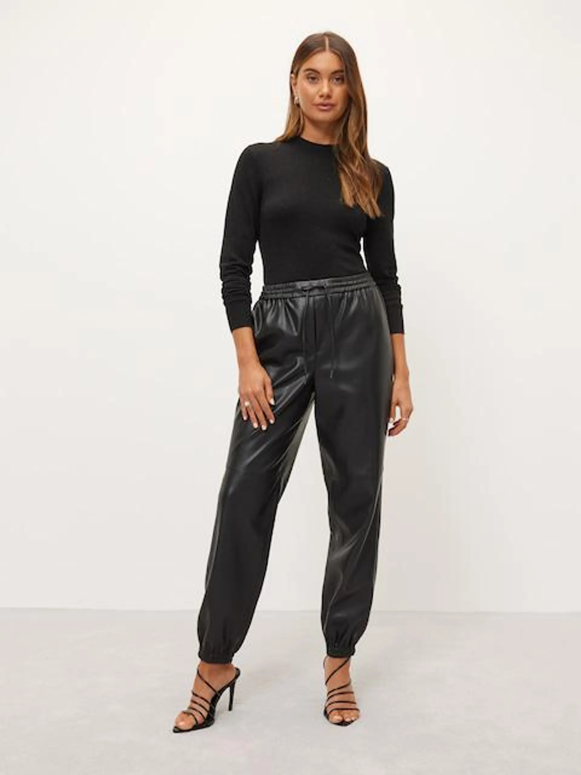 Piper Faux Leather Jogger