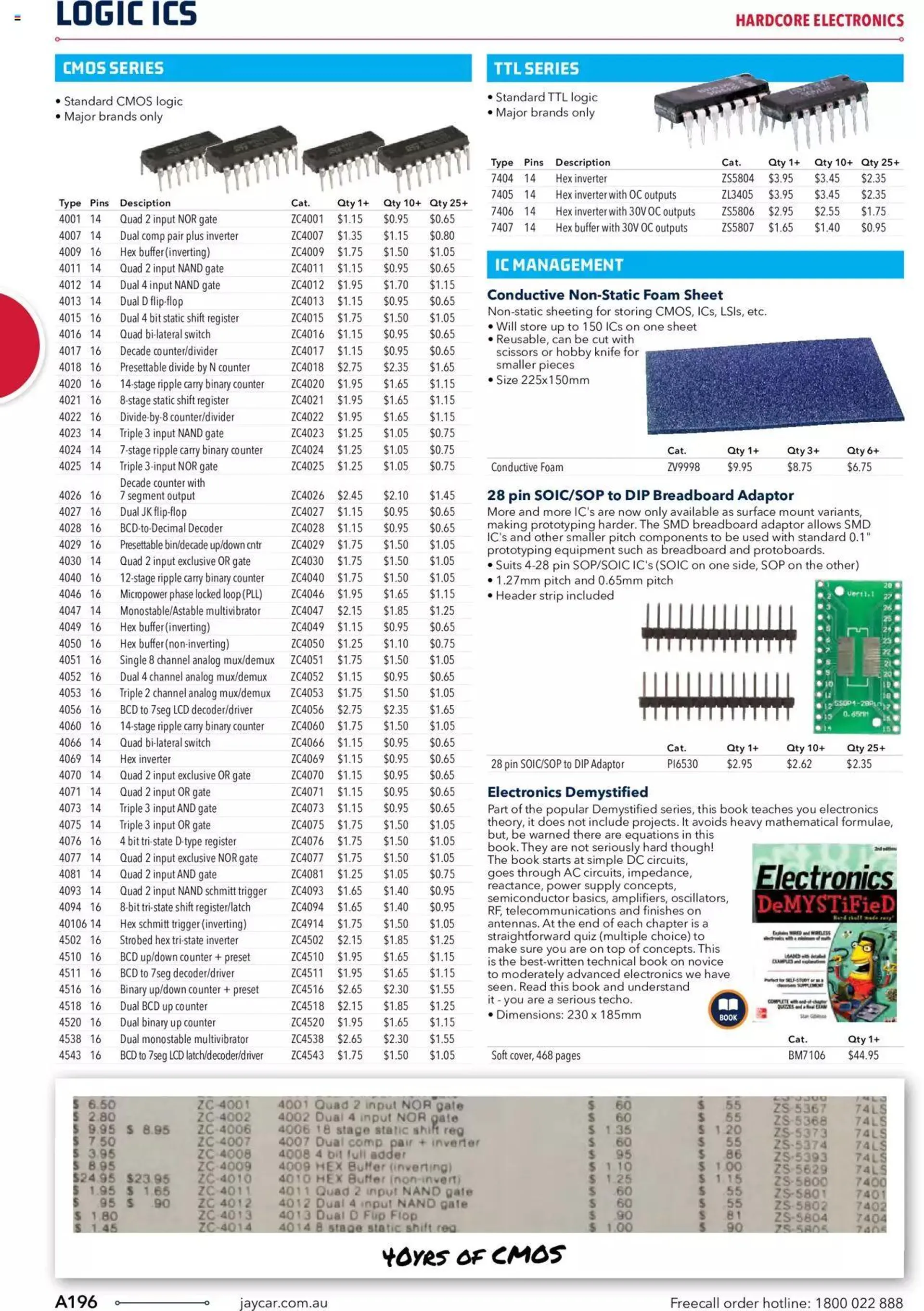 Jaycar Engineering And Scientific Catalogue Back - Catalogue valid from 27 October to 31 January 2024 - page 196